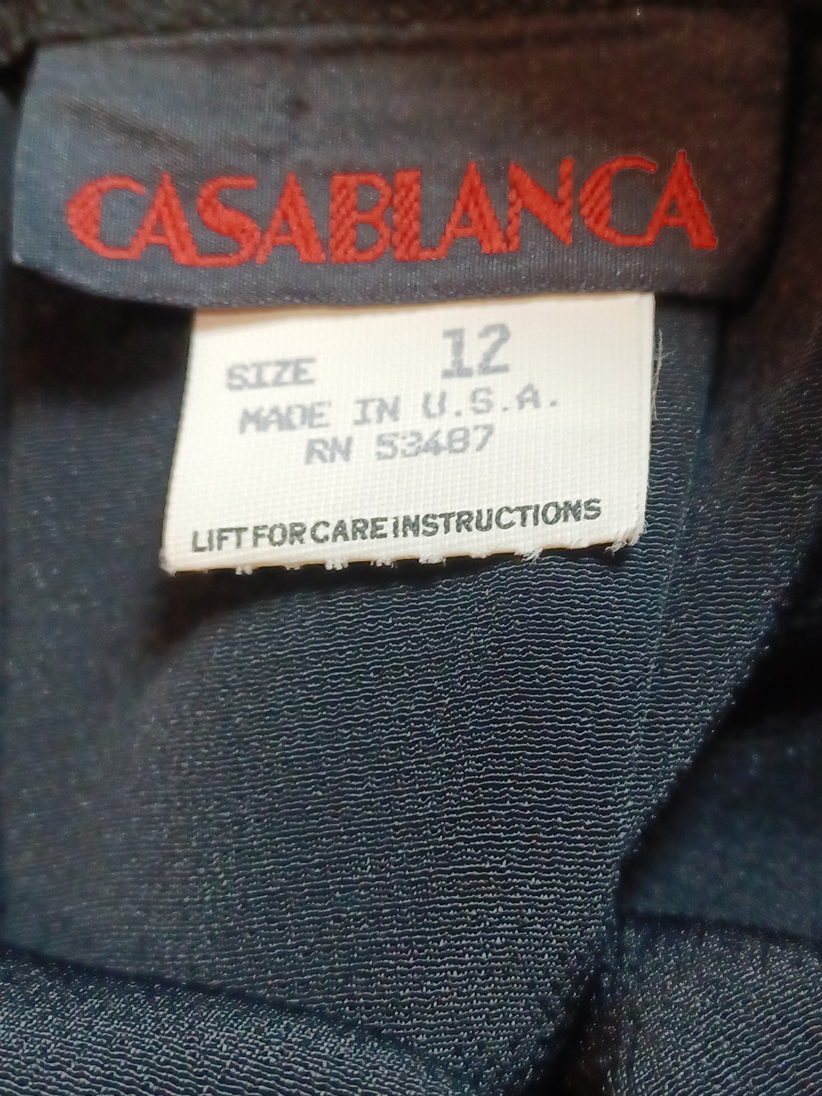 Vintage 1980s Casablanca Black High Waist Flowy Classic Academia Midi Skirt