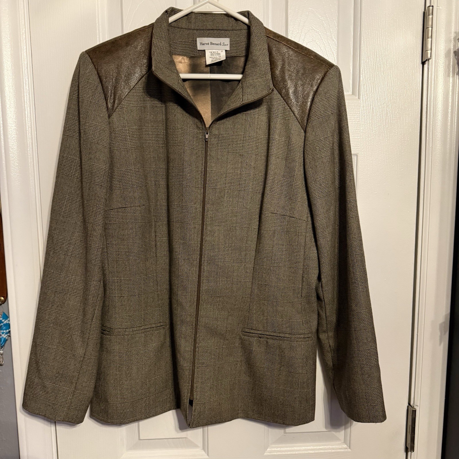 Vintage Harve Benard Wool Full Zip Blazer Jacket Womens 12