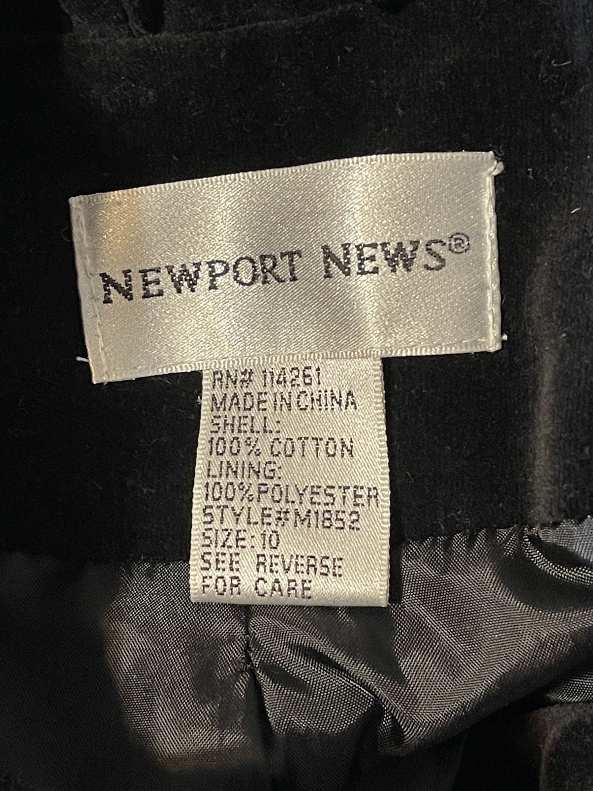 Vintage 90s Newport News Black Velvet Steampunk Military Coat Goth Jacket Sz 10