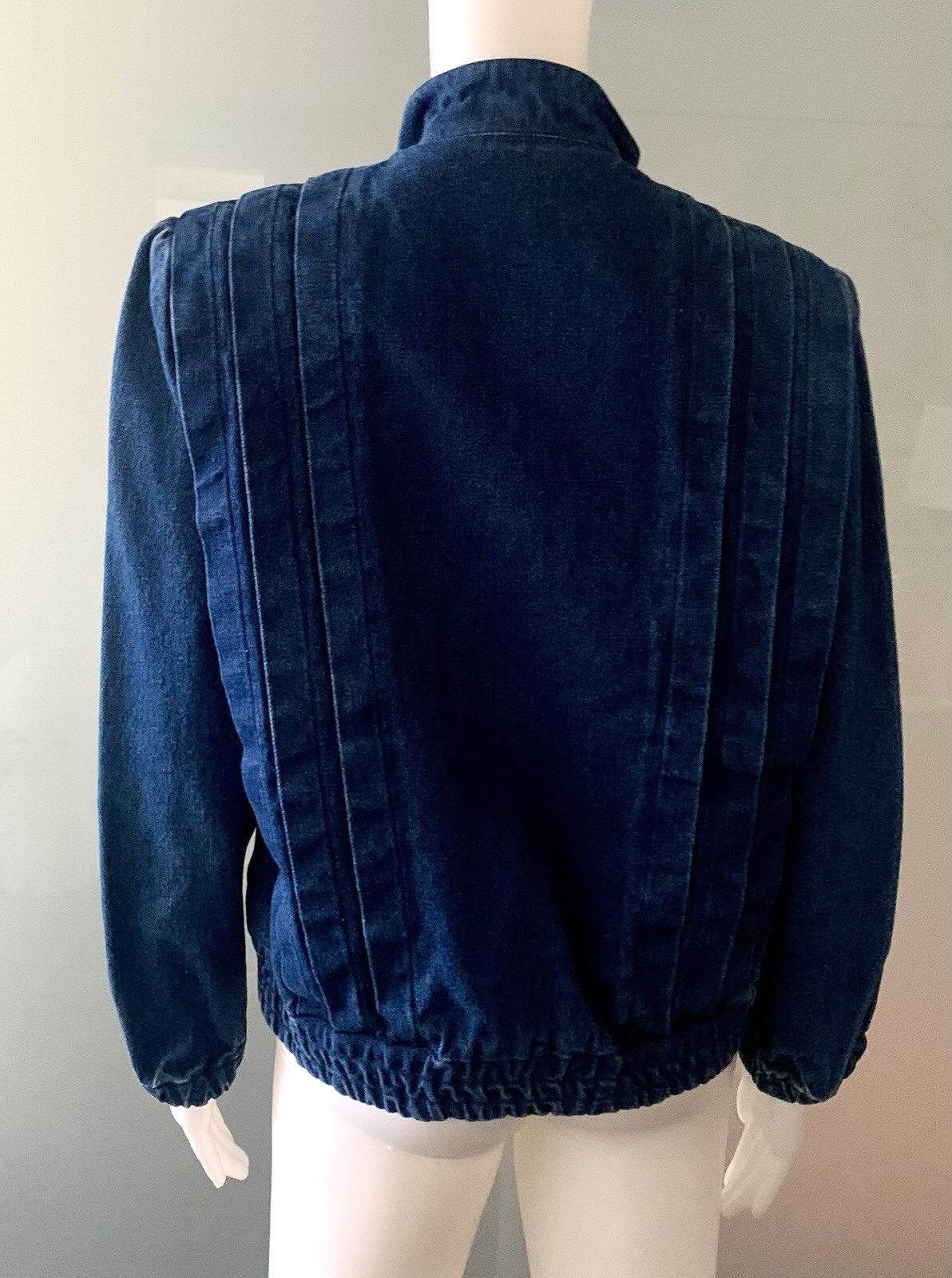 Vintage 80s Sergio Valente Women’s Denim Pleated Jacket L