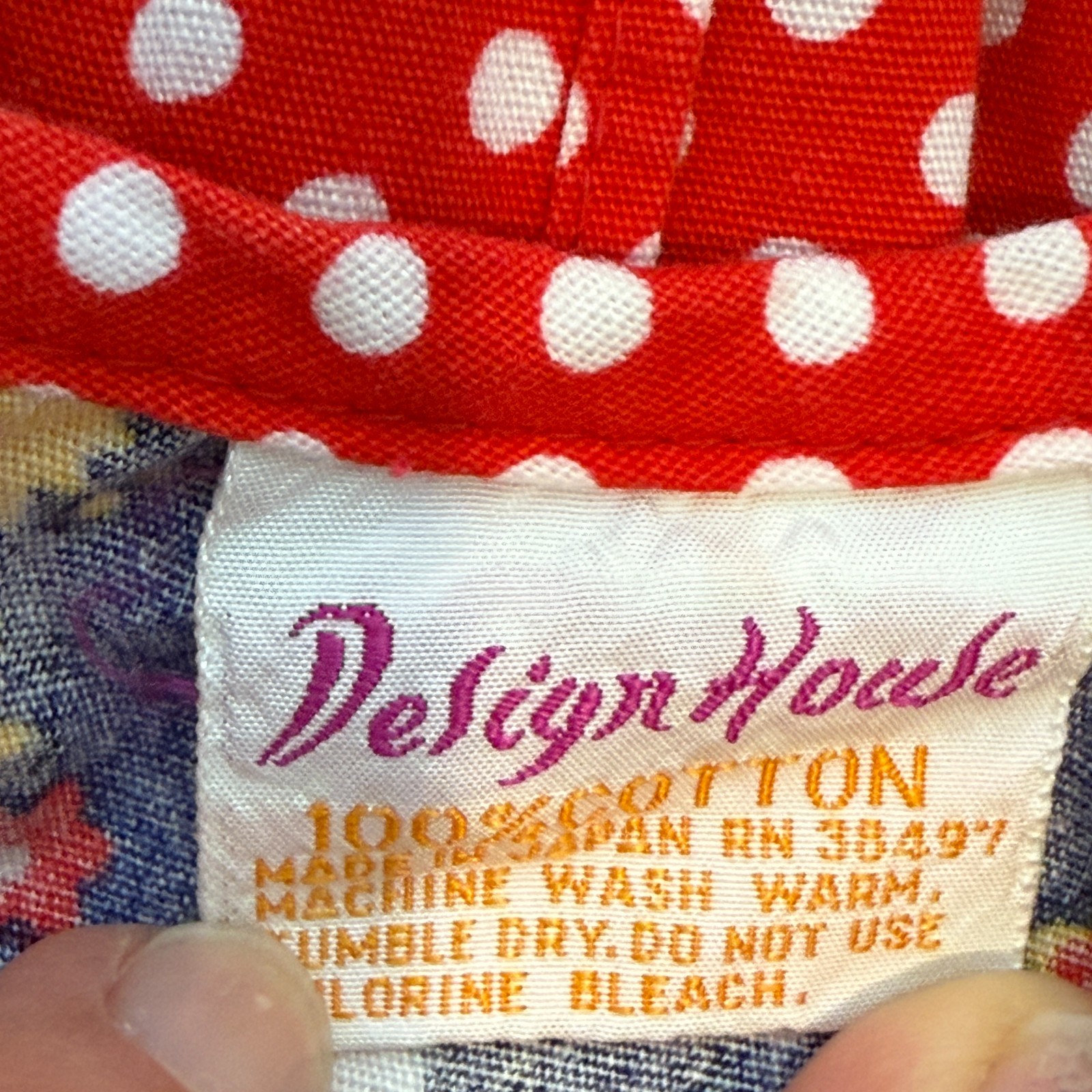 Vintage Design House Pinafore Dress 70s Red Green Patchwork Cottagecore Prairie
