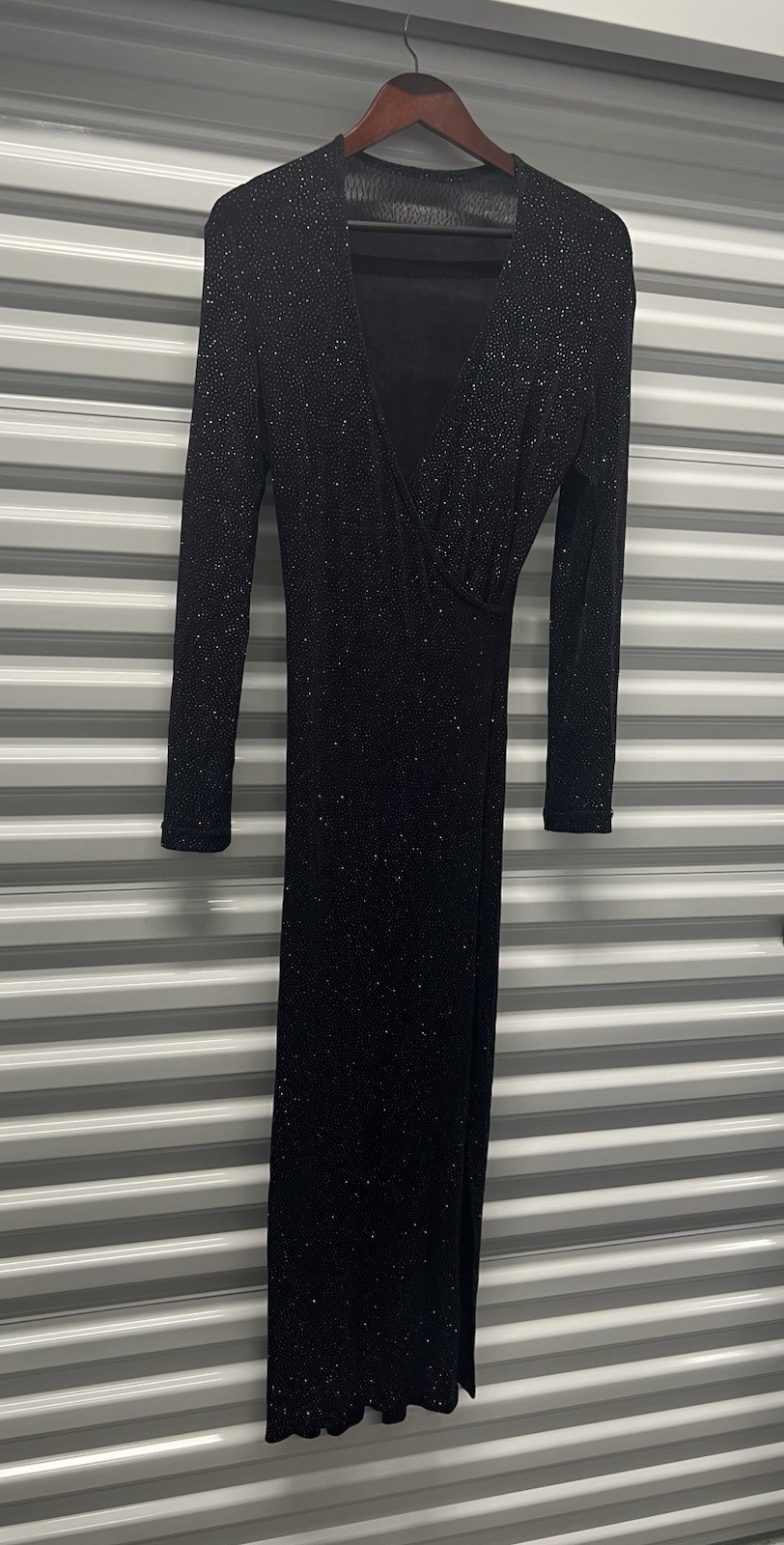Lew Magram Vintage Sexy Long Dress Navy Blue Size 16