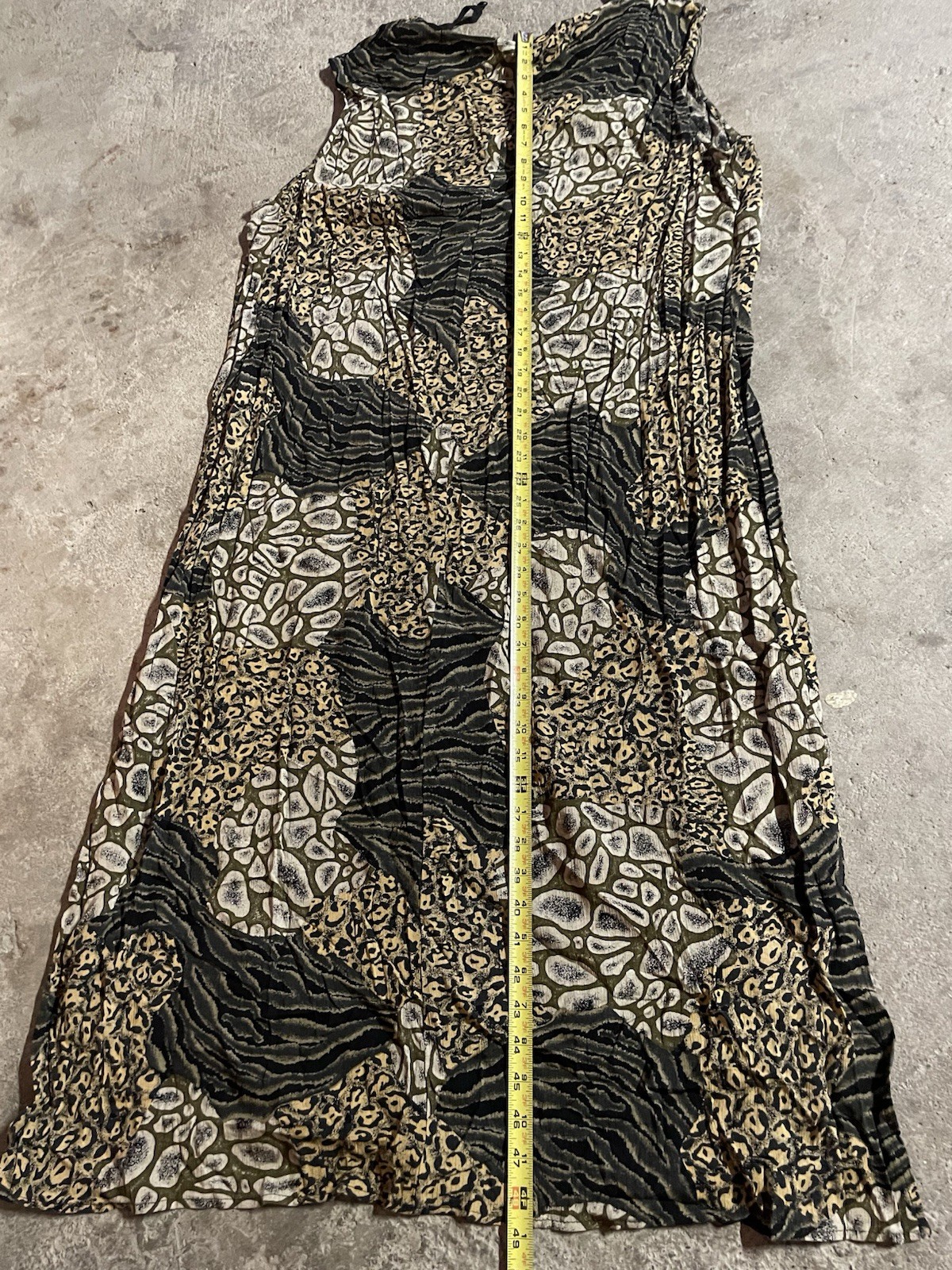 VTG 80s rabbit Designs Women’s All Over Print Leopard 2 Piece Dress Size 22W