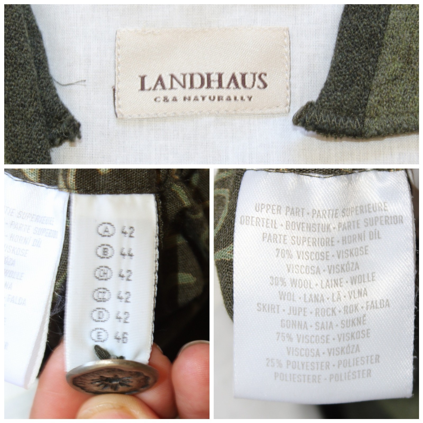 VTG Landhaus Prairie Dirndl Midi Dress Milkmaid Renaissance Cottagecore size M?