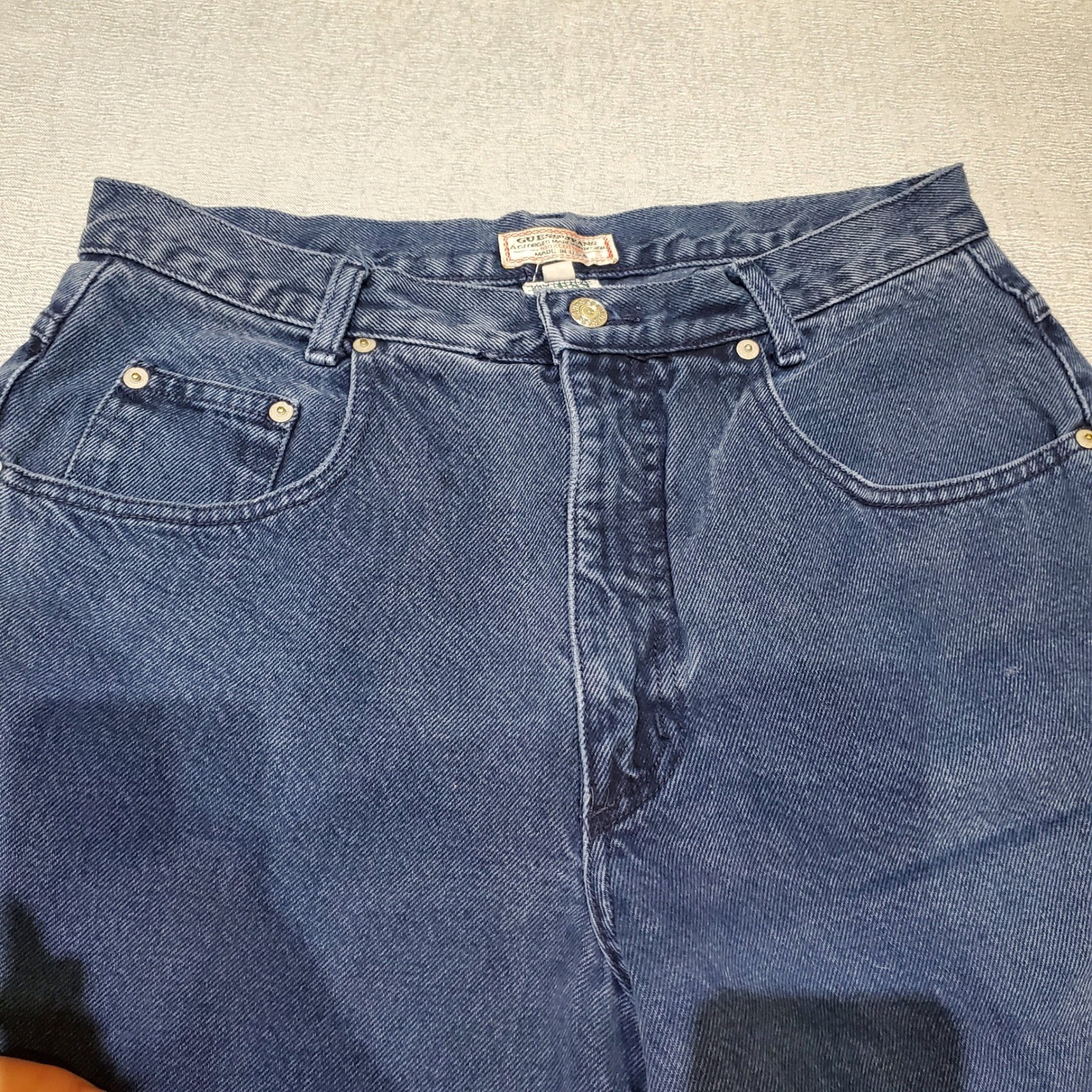 VTG 90s Guess Jeans Georges Marciano Made in USA High Rise Mom Jeans Size 33