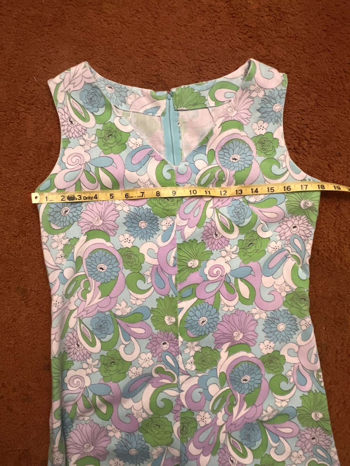 Vintage 1960s/70s Pastel Floral Linen Blend Jumpsuit Size M