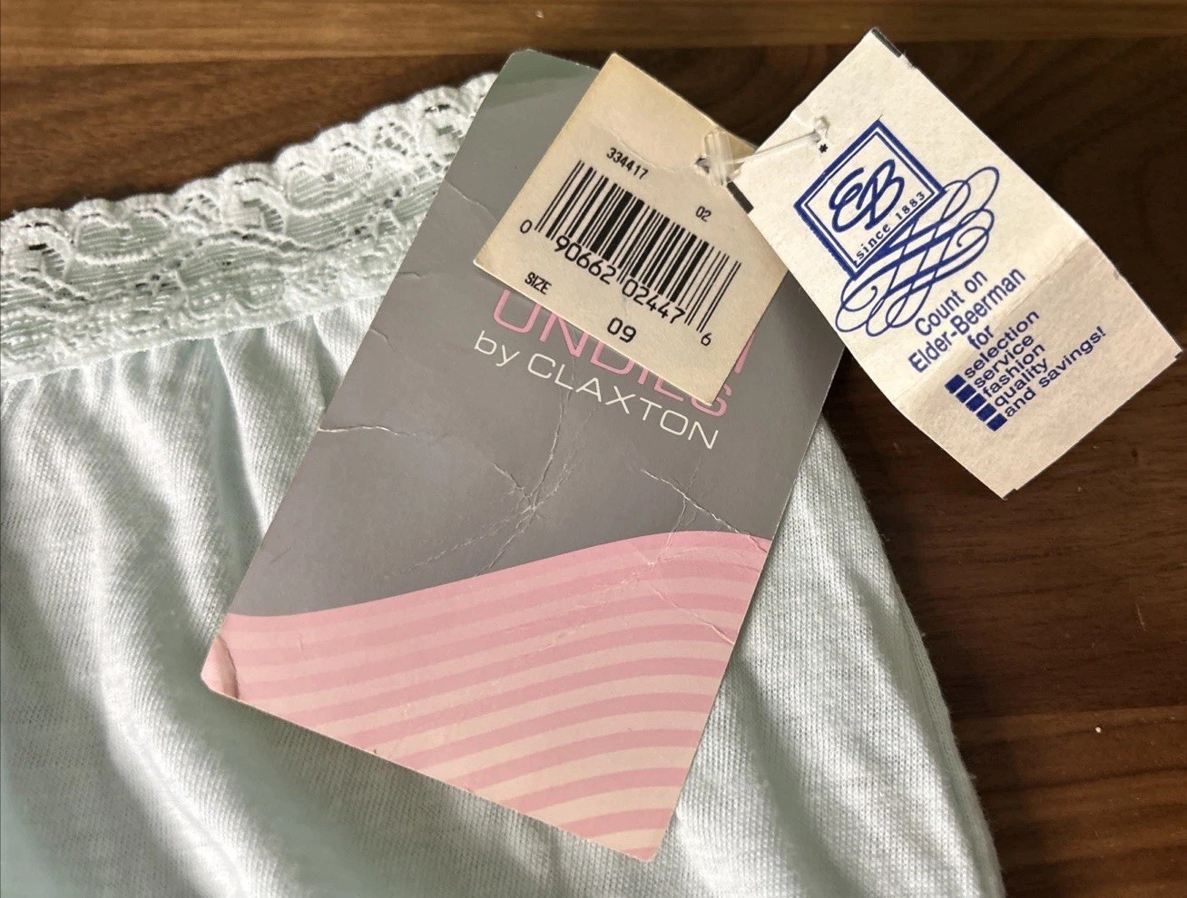 Vtg PAM UNDIES BY CLAXTON Panties Size 9 Hips 44-45 Light Blue Cotton Full Cut