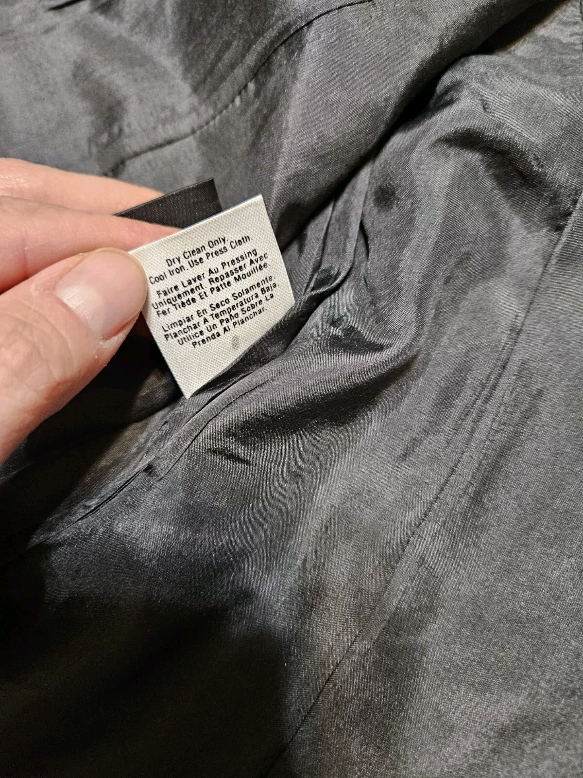 Vintage Donna Karan New York Women’s Wool Blend Blazer Gray Size US 4, Union Tag