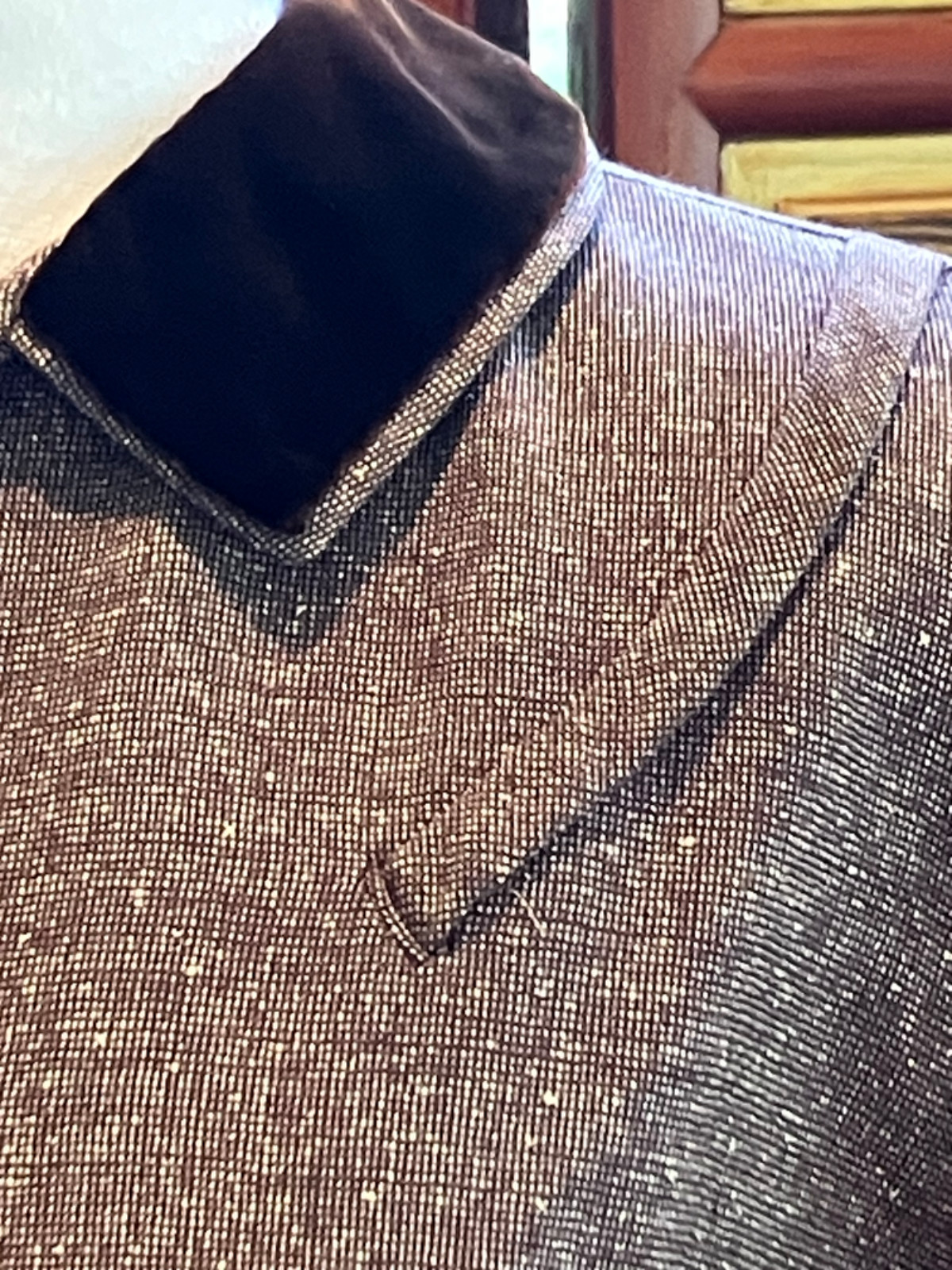 1940s Littler of Seattle Designer Tweed Suit Jacket & Skirt Brown Velvet Collar