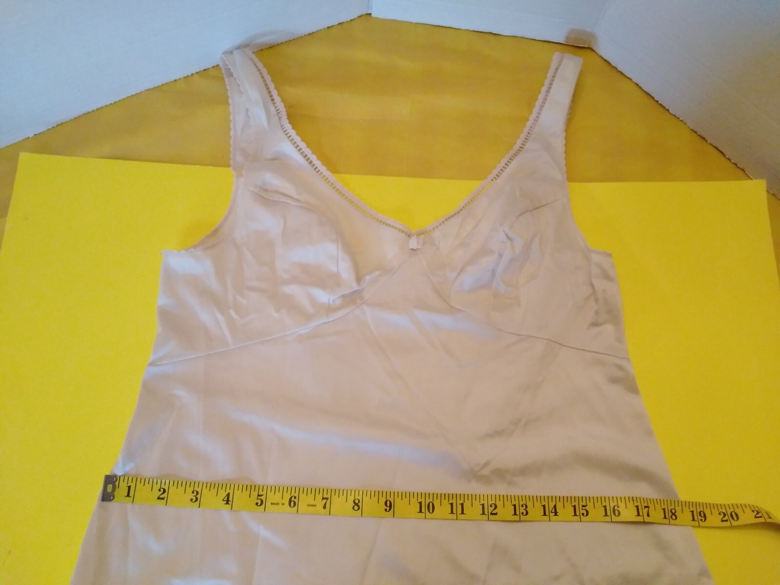 Vintage Full Slip Dress Chemise European Size M-L Triumph Intl Beige