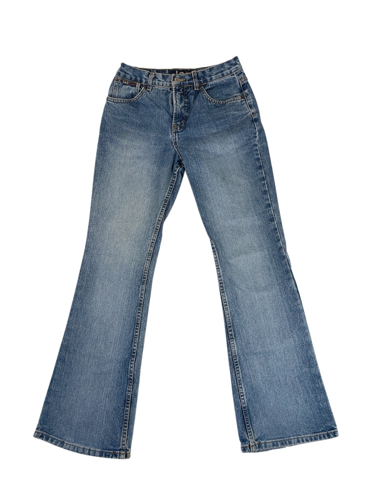 90s Y2K LEI Flared Jeans Womens Low Rise Medium Wash Denim Size 28 Waist