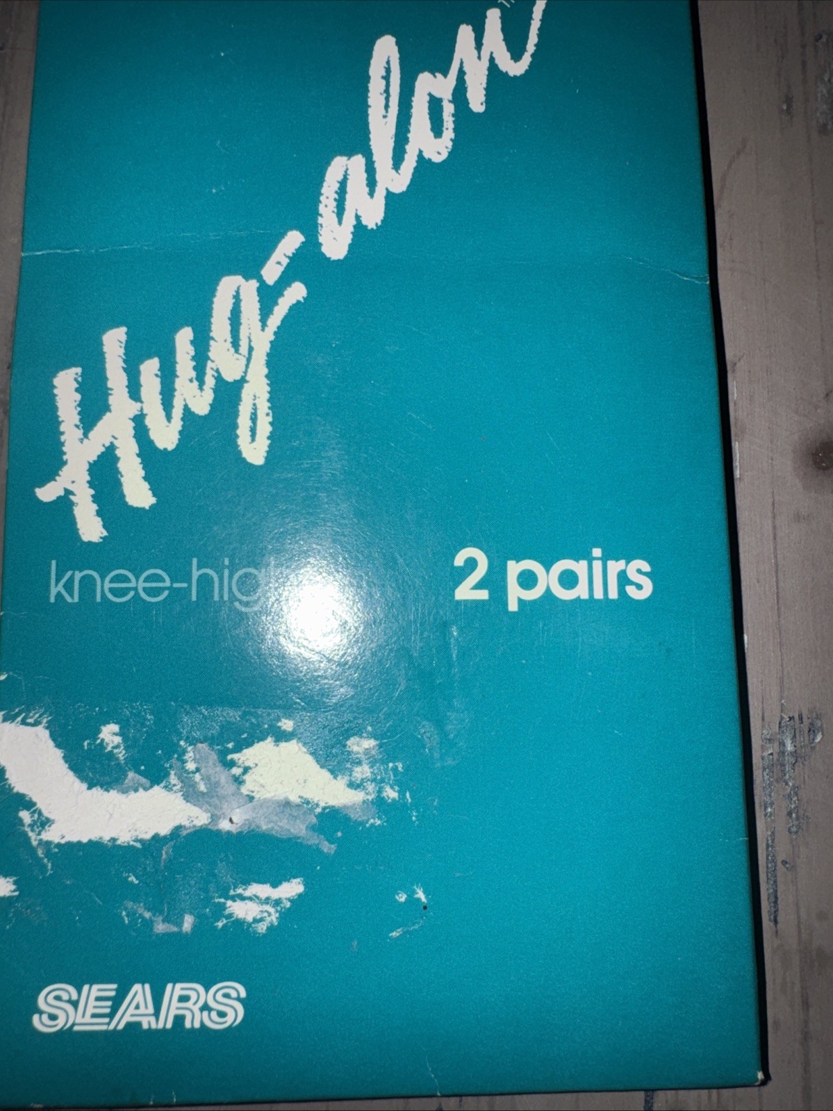New Vintage Sears Hug-Alon Knee-Highs Day Sheers 2 Pair Dove Grey Regular Leg T