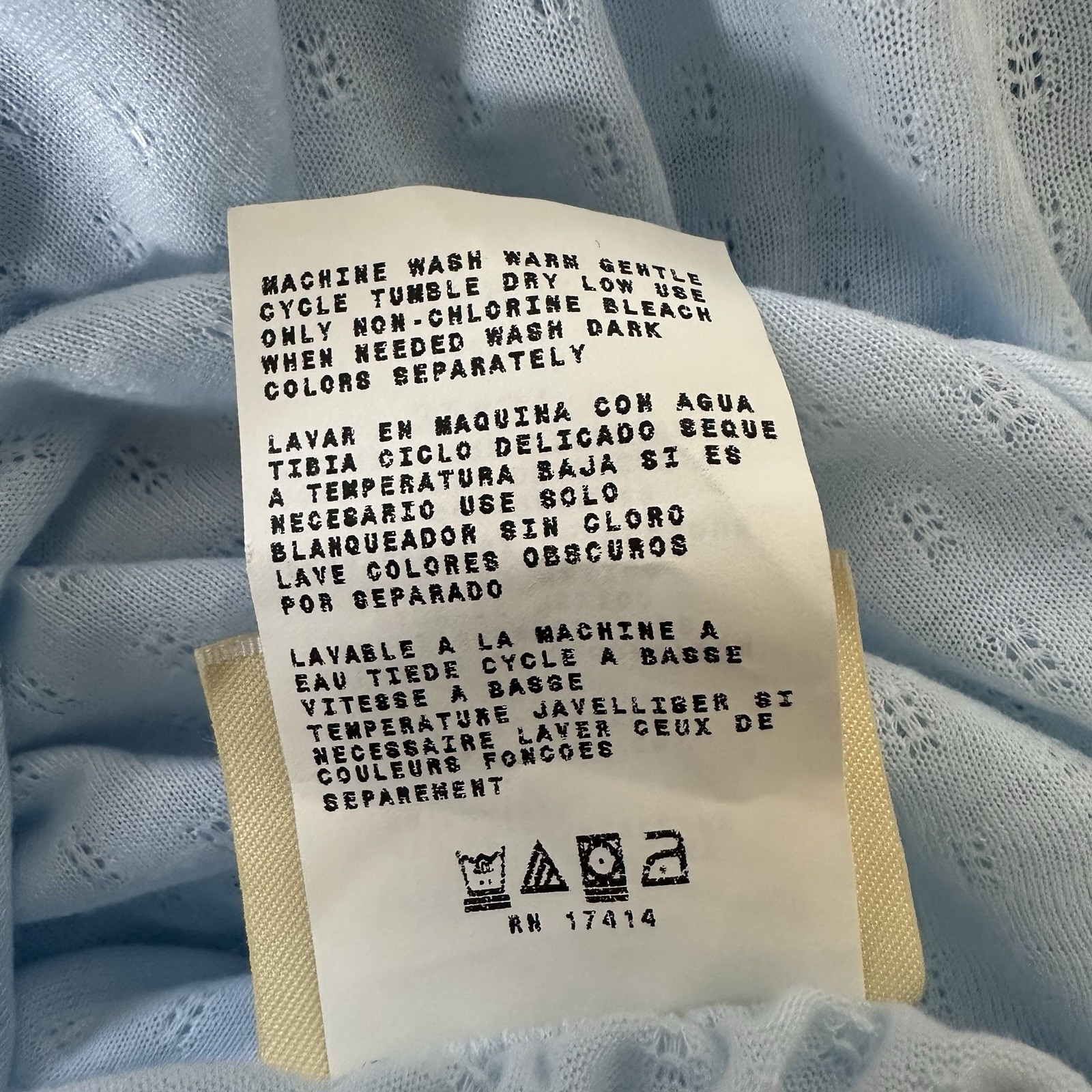 Vintage Sears Carriage Court Nightgown Blue Lace Trim Large Deadstock NWT 80s