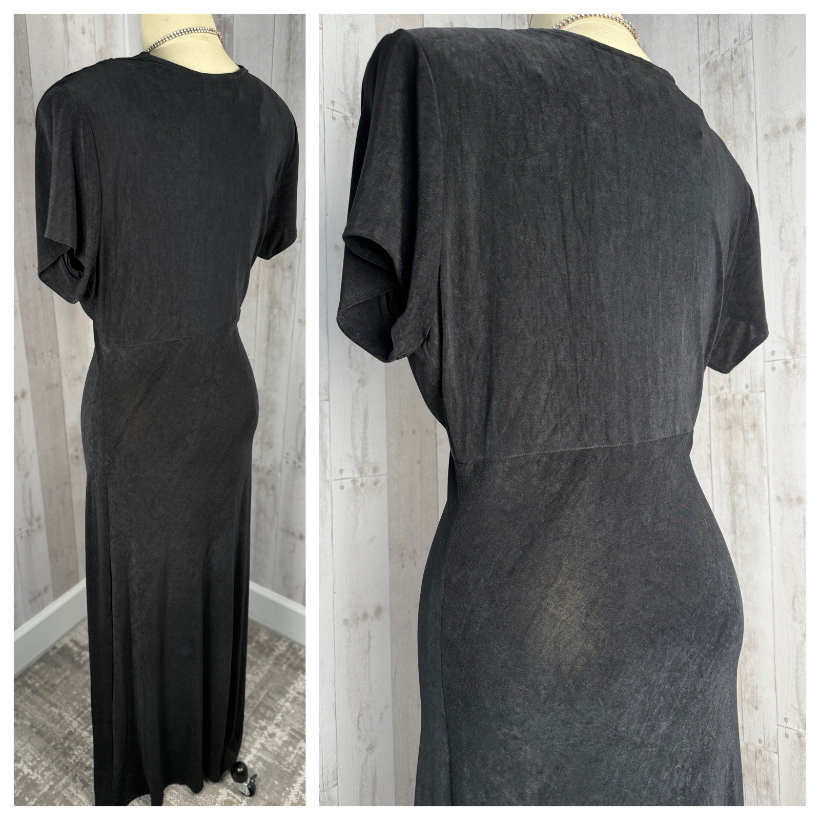 Vintage 1980s Gown~Susan Roselli Vijack Drape Rhinestone Stretch Dress Sexy 12/L