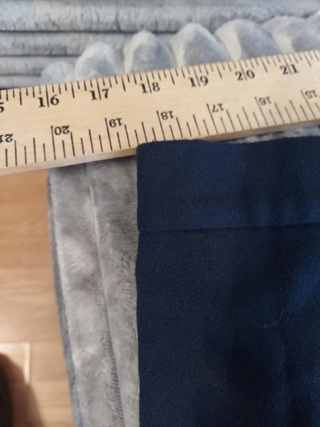 VTG Pendleton Navy Blue/No Pockets Midi Skirt Sz20W 100% Virgin Wool USA