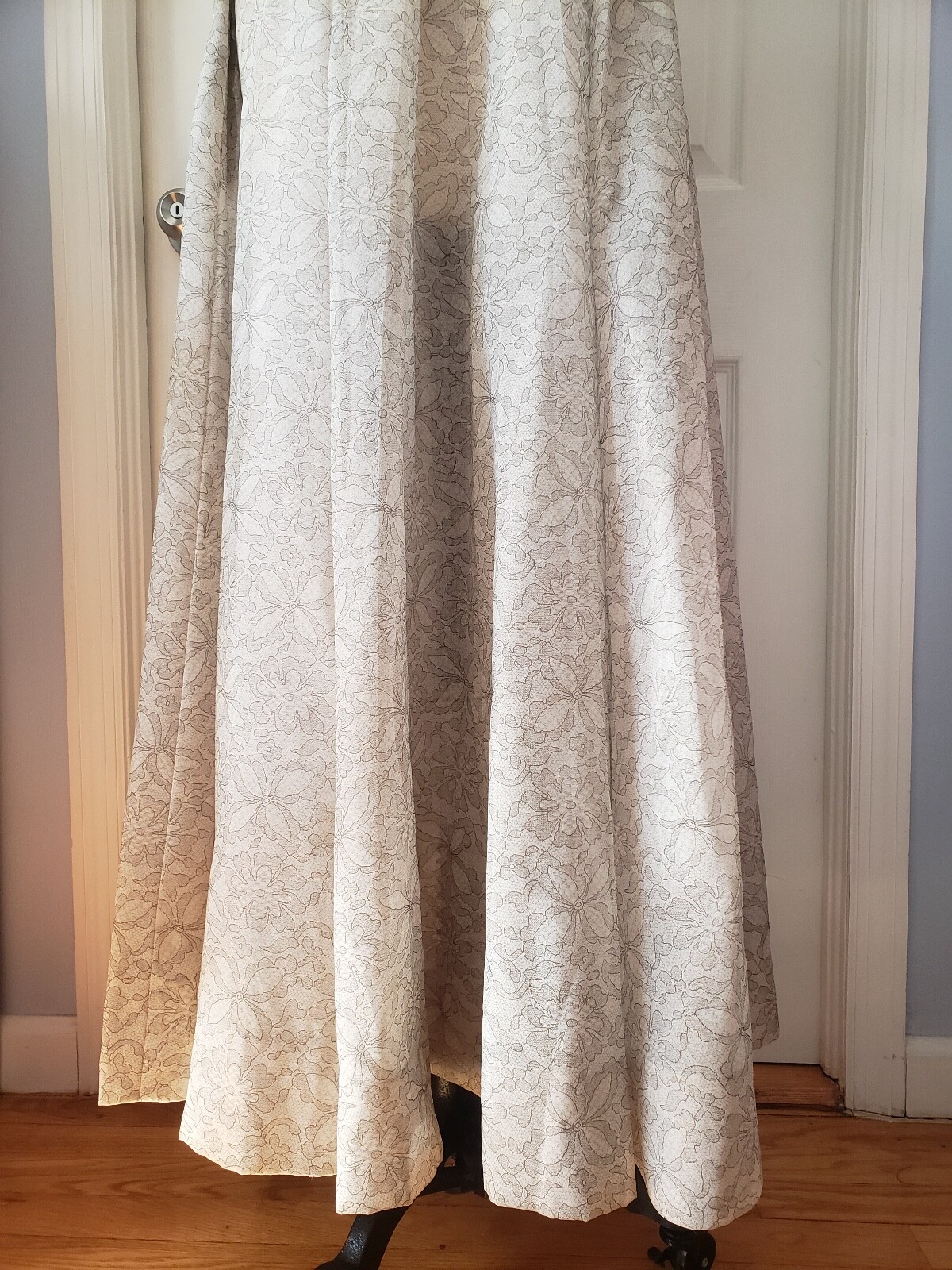 Vintage By Peer Lace Print Organza Peignoir Negligee Robe Small See Measurements