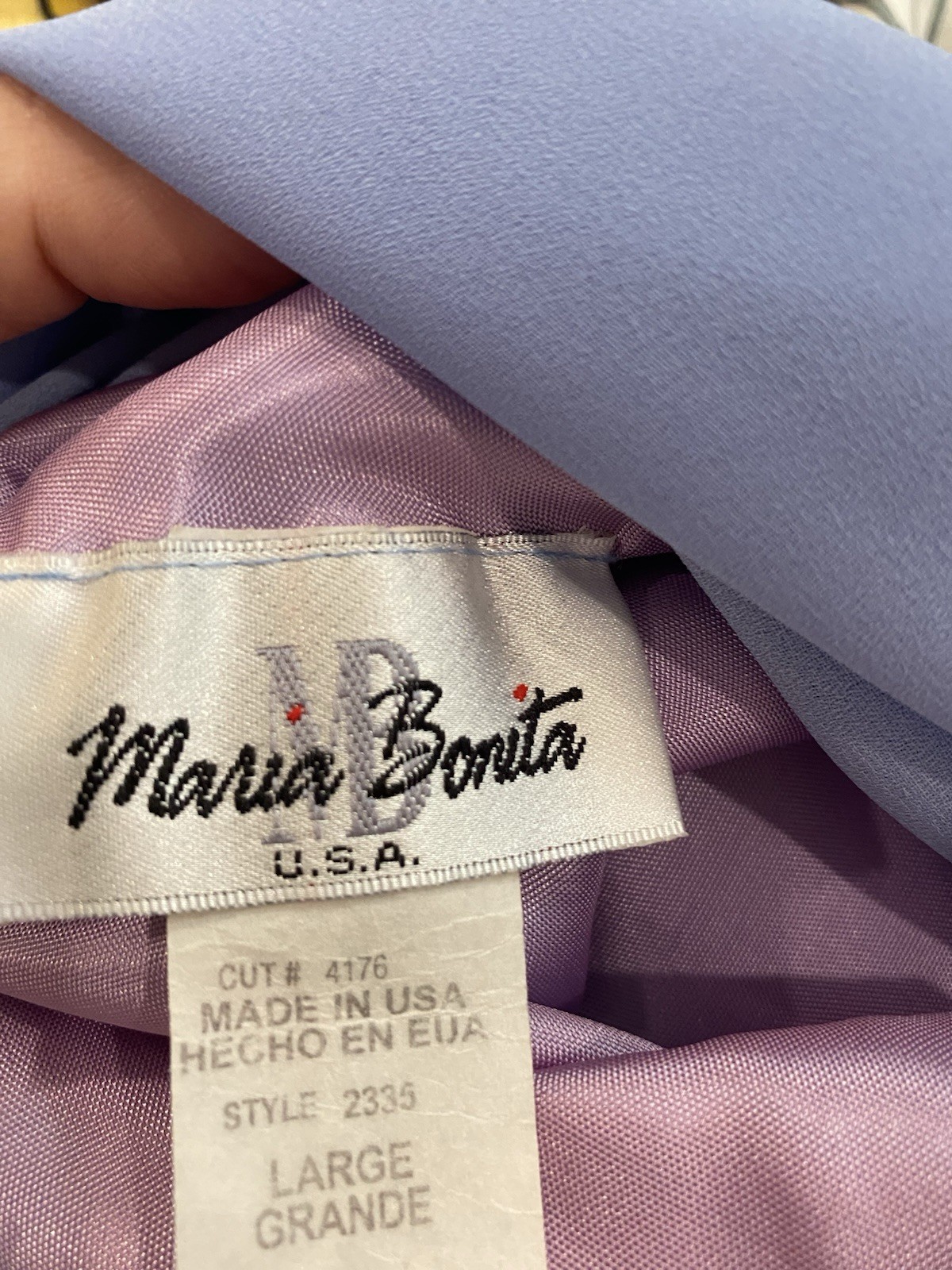 Maria Bonita Vintage Dress In Blue And Pink Size L