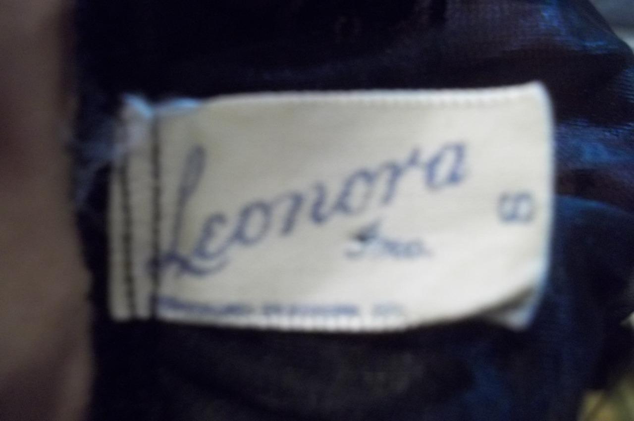 Vintage 60’s LEONORA Black Lace Lingerie Babydoll Chemise Negligee Nightie S