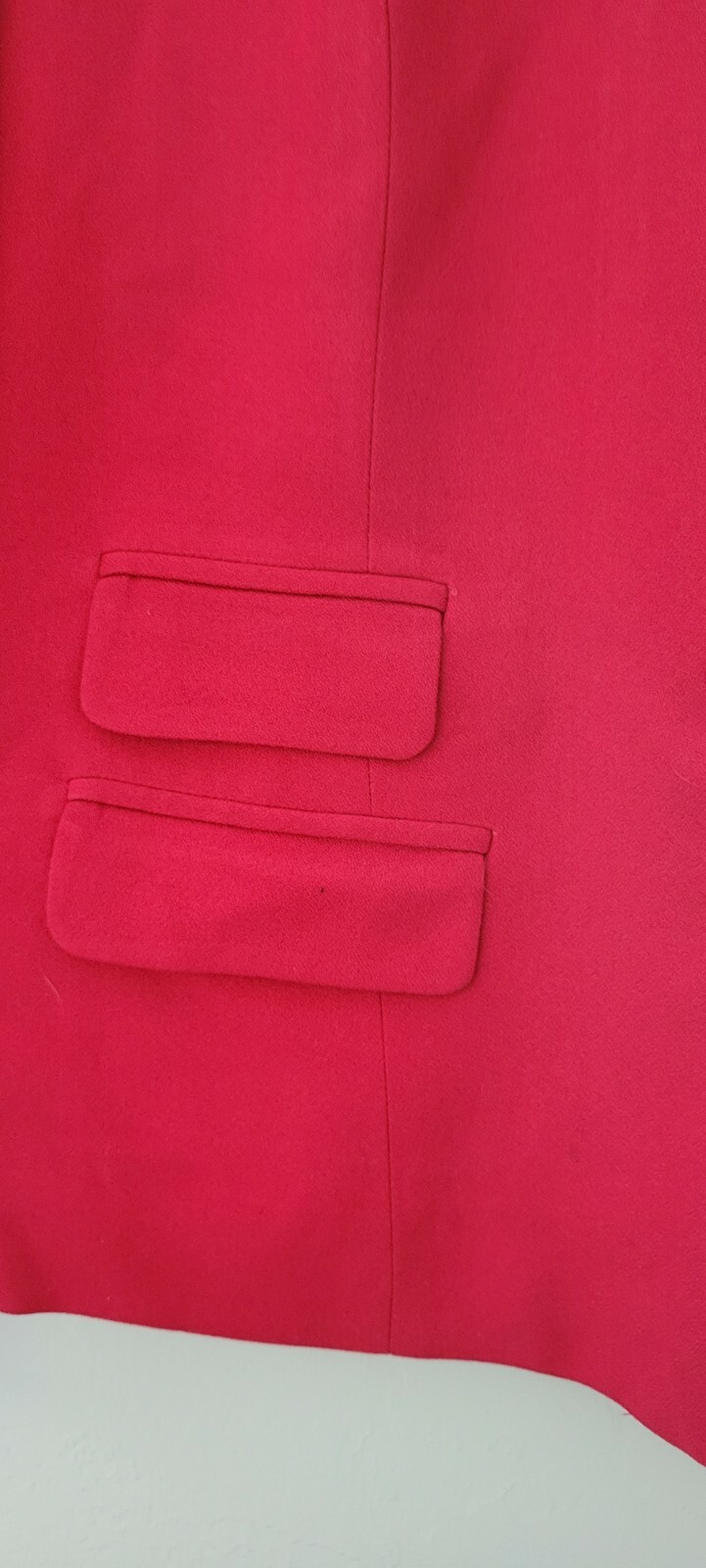Vtg David Brooks Womens Red Blazer Jacket Velvet Trim Sz 6 Made In USA
