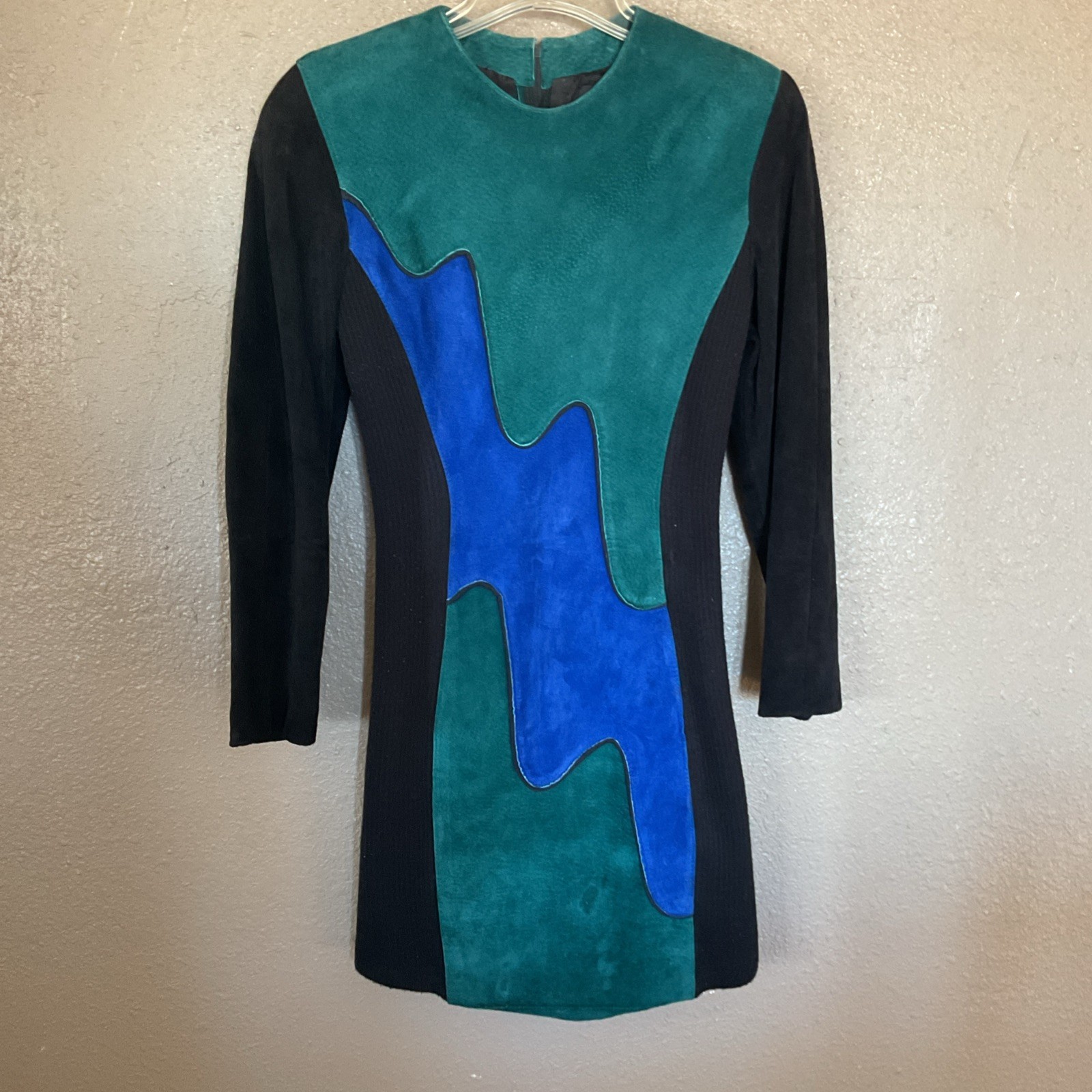 OUTERWEAR BY PHOENIX VINTAGE 80’S 90’S SUEDE LEATHER DRESS SIZE M Made In USA