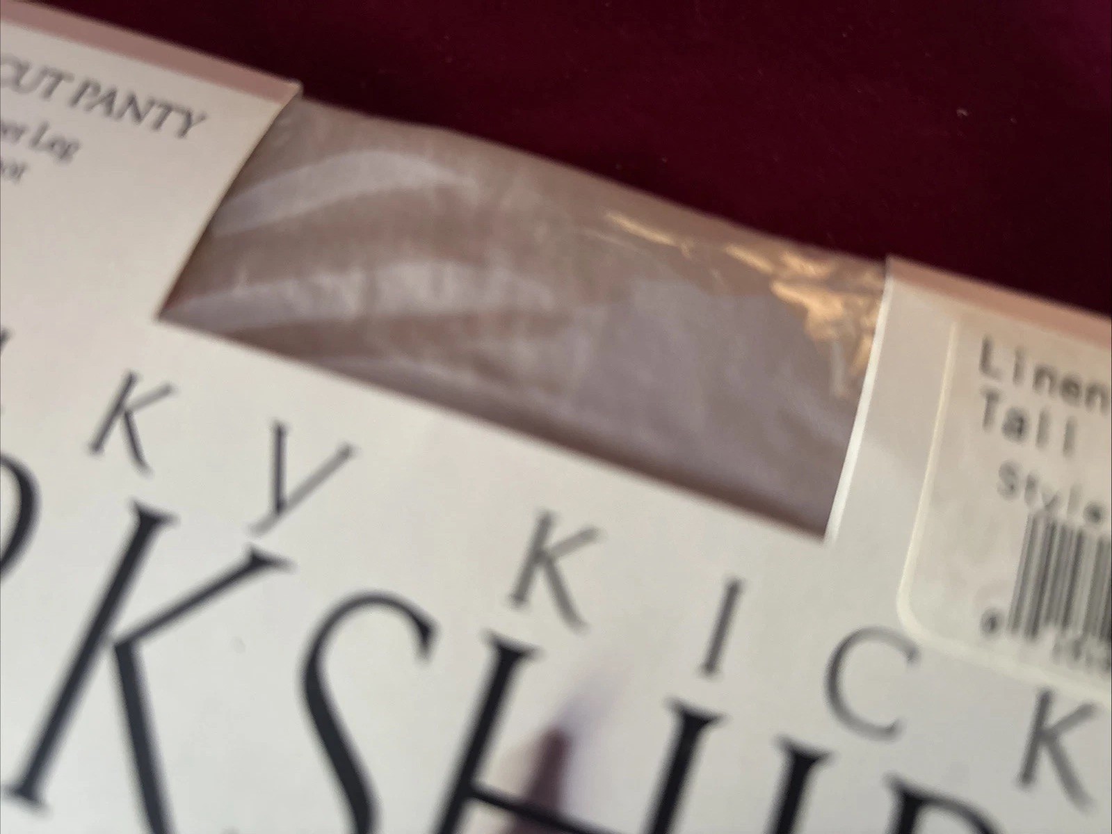 1993 New Berkshire Silky Kicks French Cut Panty LINEN Pantyhose Vintage Tall
