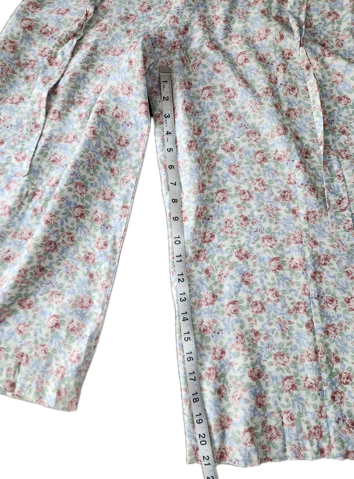 Disorderly Kids Vintage 80s Floral Cropped Collared Jumpsuit Cottagecore XS/S