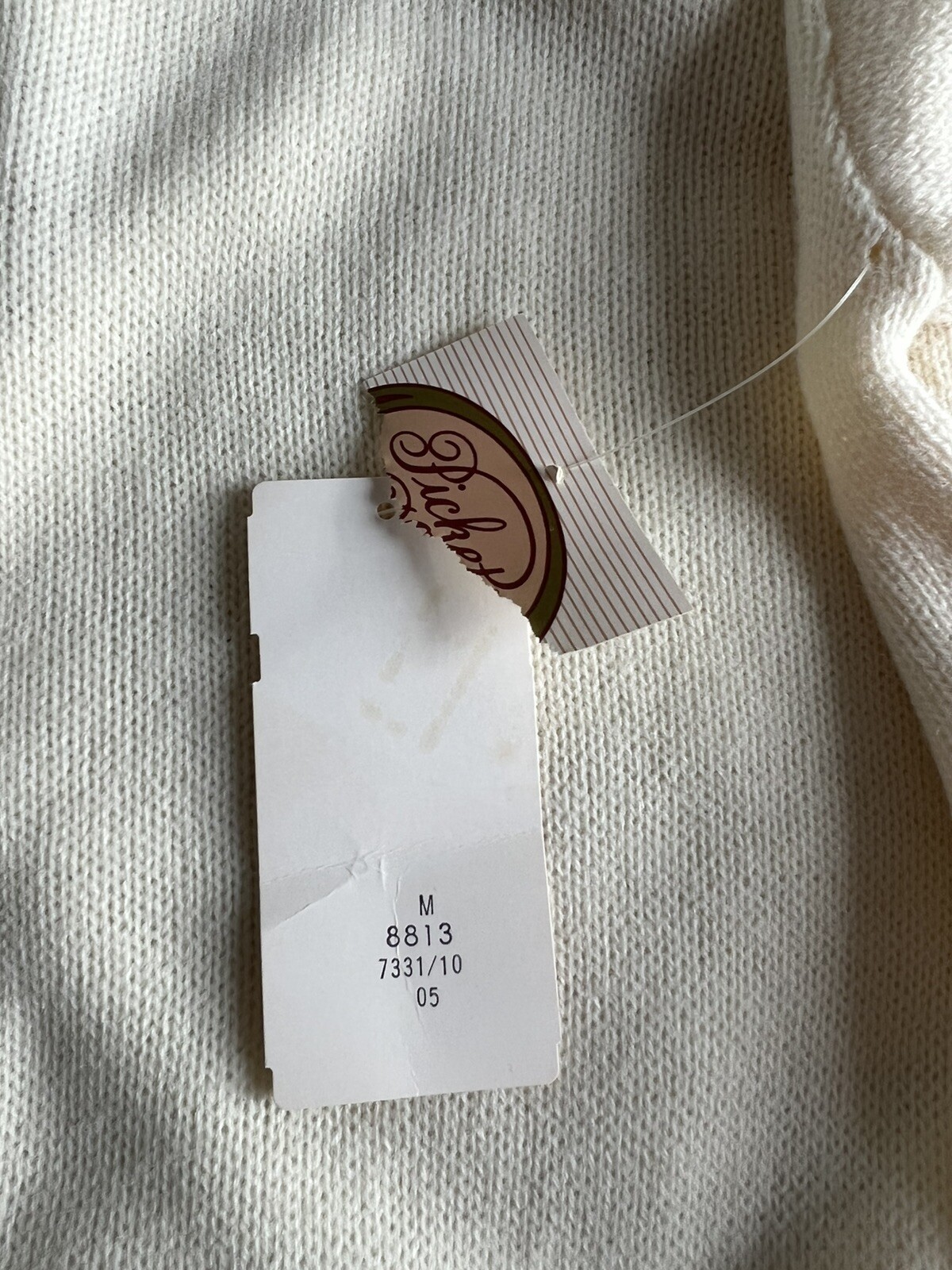 Vintage 1980s Picket and Post Acrylic Ivory Cream Sweater Size M NEW NOS