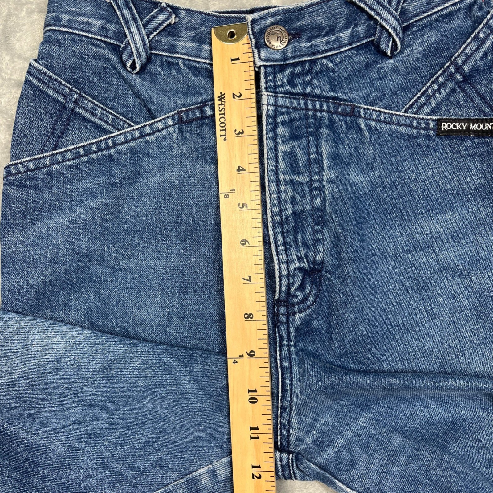 Vintage Rocky Mountain Jeans Bareback Women Blue Western High Rise Yoke 27/5