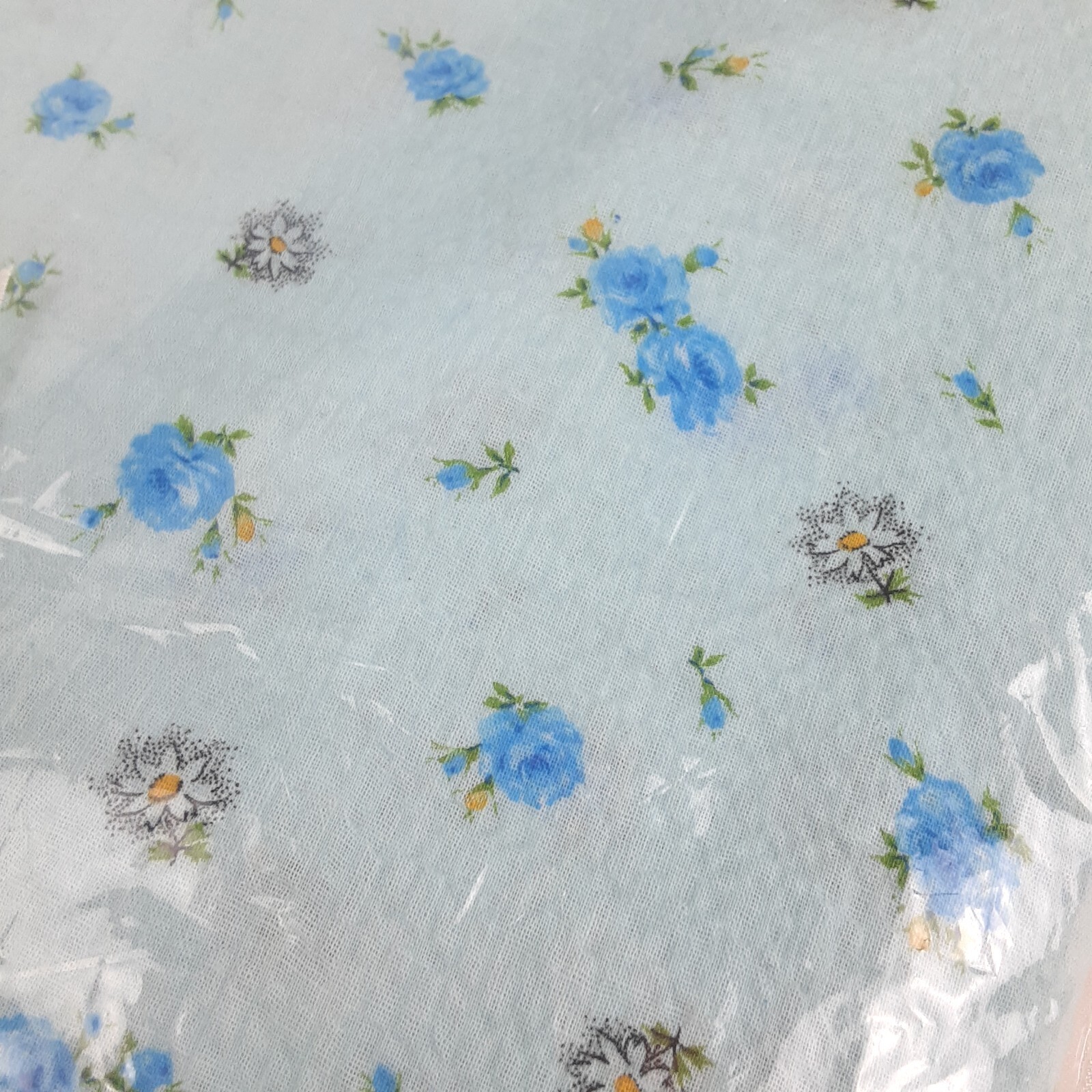 Vintage Women’s Ideal Lady Full Length Gown Pajamas Size 42 (L) Blue Flowers