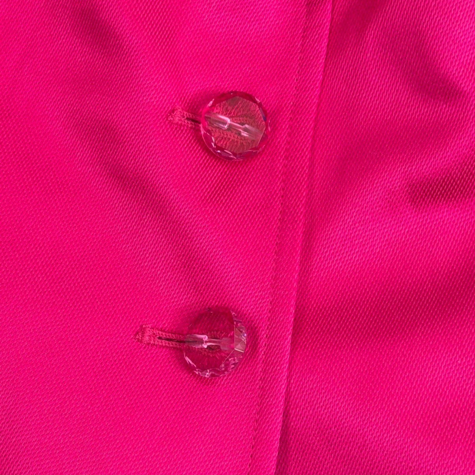 Vintage Bright Pink Blazer Womens Size Small Cotton/Silk Sport Coat Suit Jacket