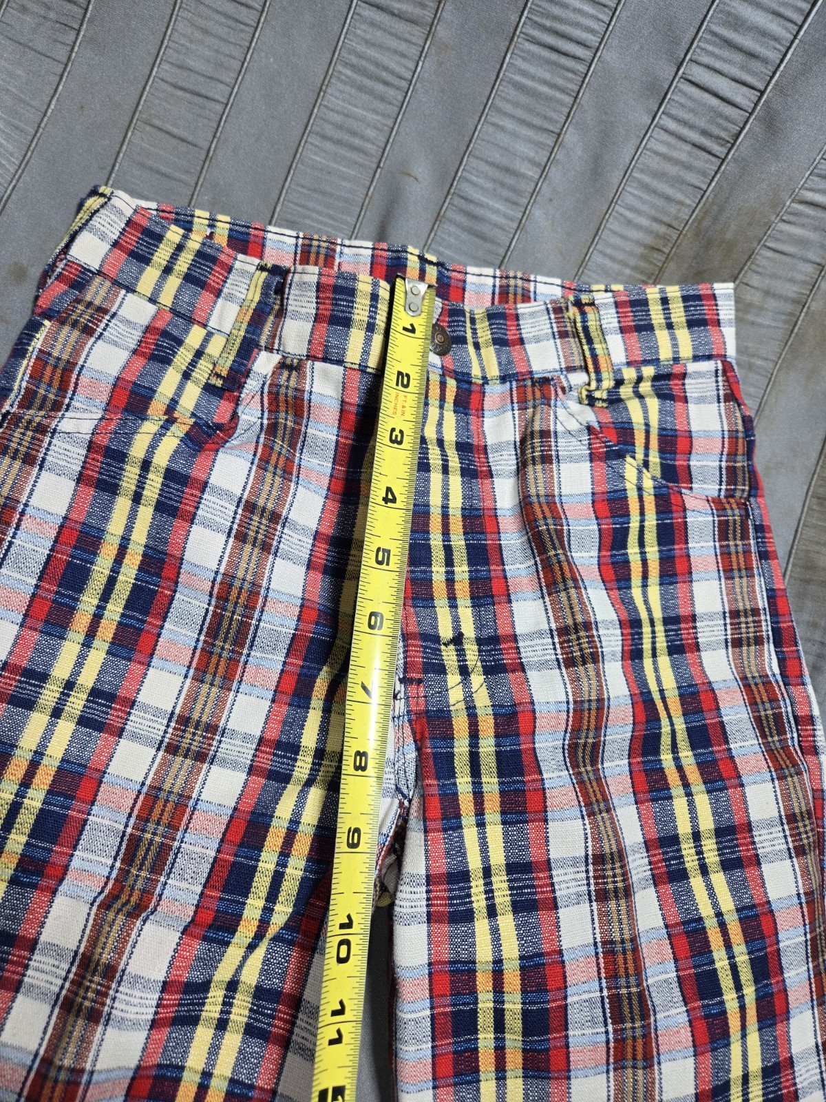 VTG 70’s Levi’s Boys Sta-Prest Plaid Flare Slacks Reg 12 Made in USA