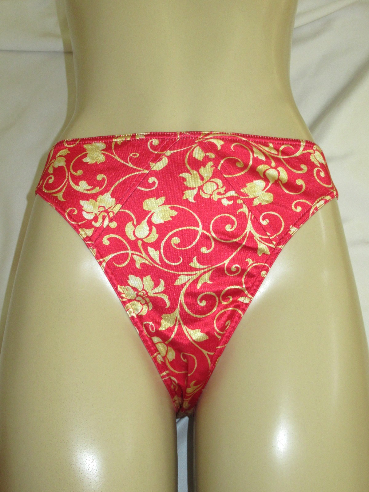 Victorias Secret VTG 1996 RED flourish panel Second Skin Satin Panties size L