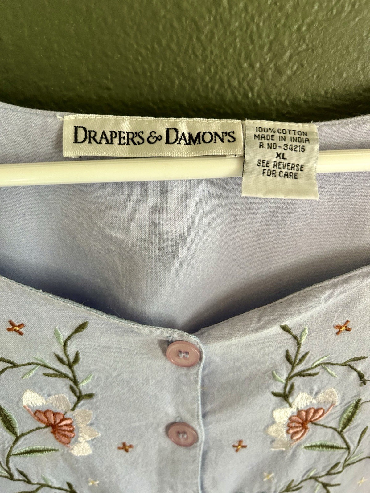 Vintage Draper’s and Damon’s Cotton House Dress / Kaftan XL