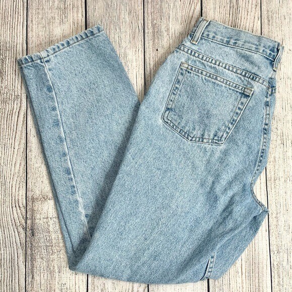 Vintage Covington Blue High Waist Tapered Mom Jeans Size 8S