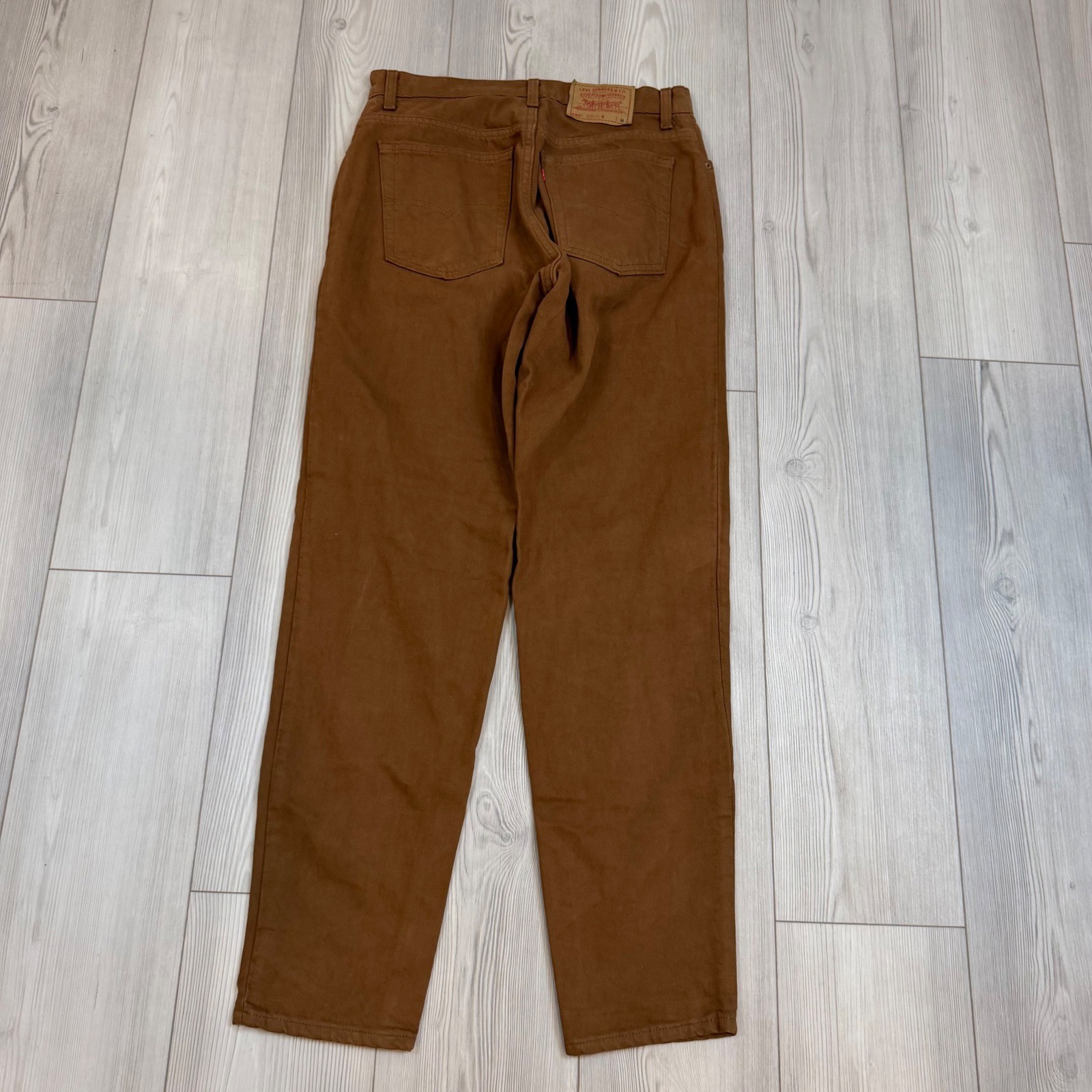 Vintage Levis 550 Relaxed Fit Tapered Leg Brown Denim Jeans Made in USA Women 13
