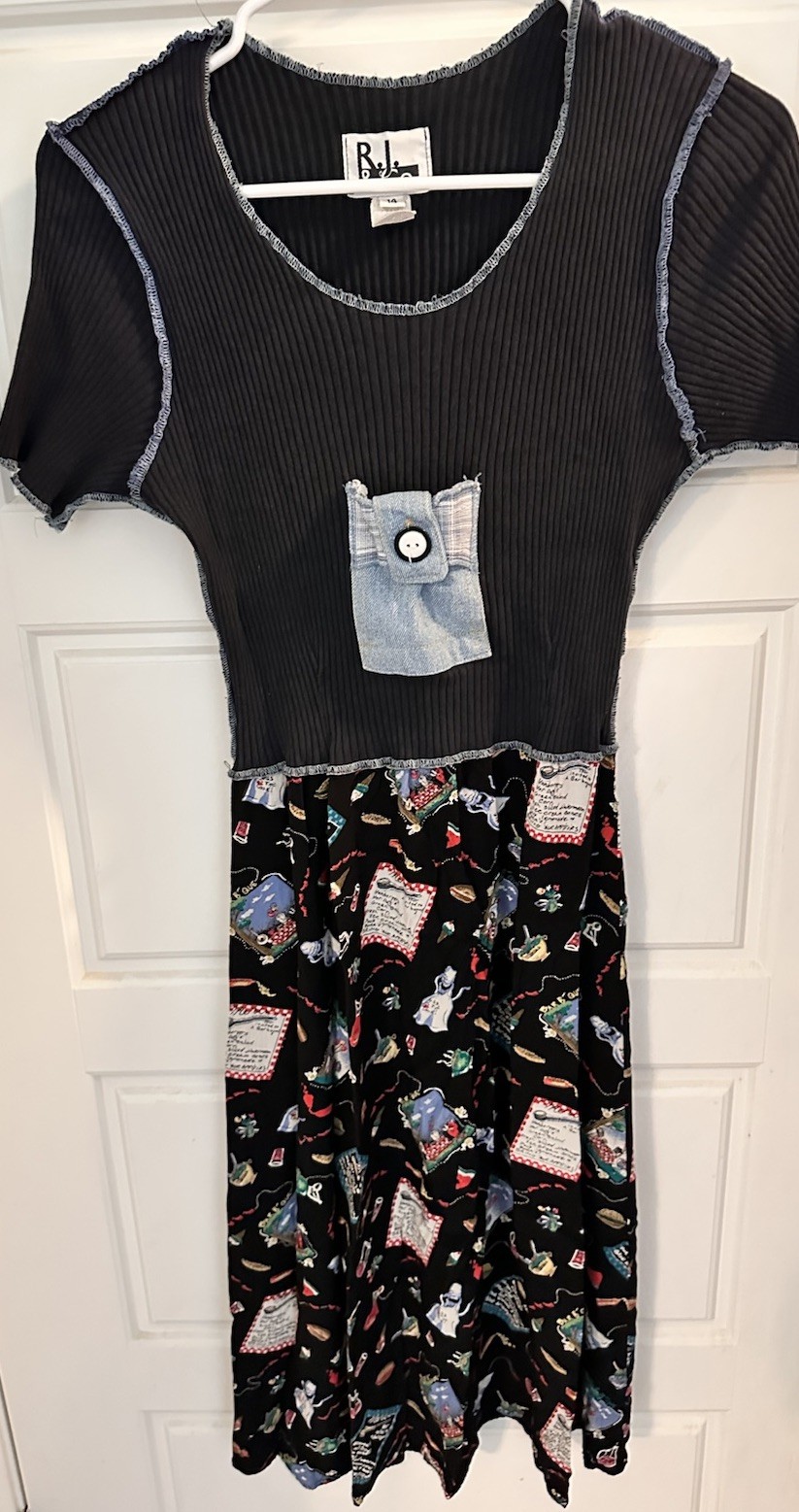 Vintage RJ&CO Combo Dress Size 14 Boho Cottage Bore