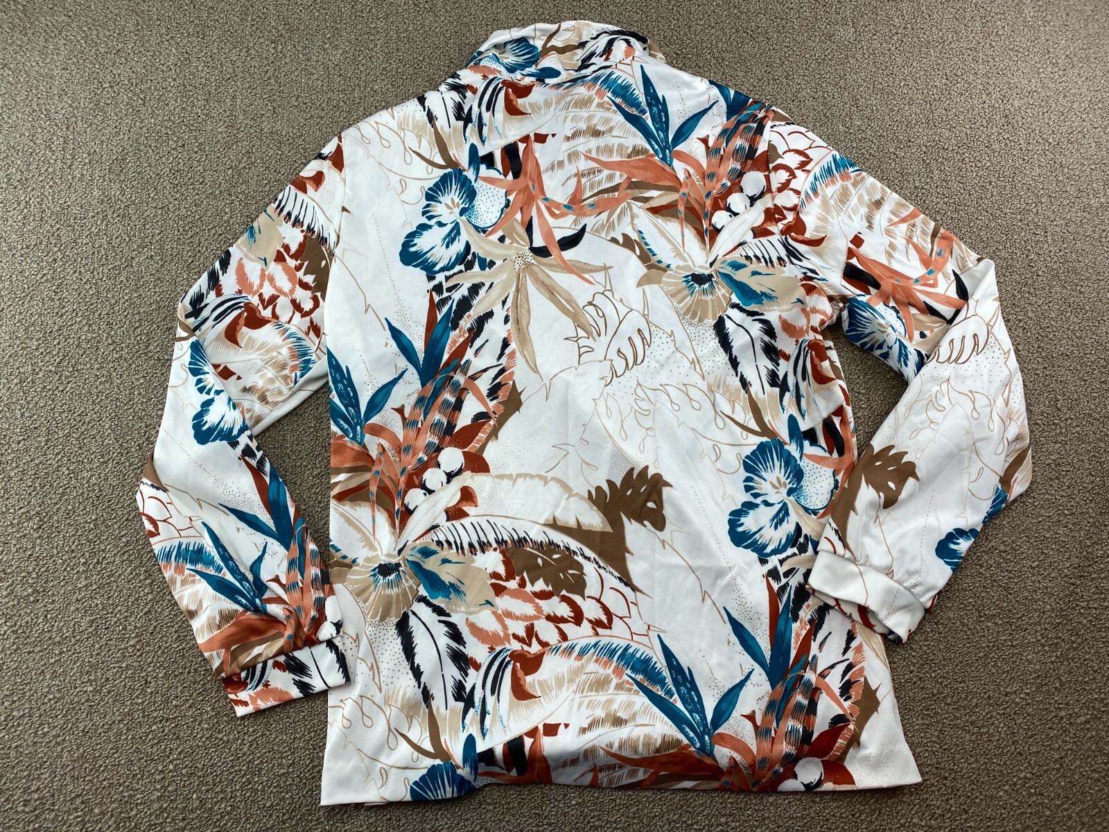 Aladdin Disco Shirt Floral Colorful Psychedelic USA Union Made Blouse VTG