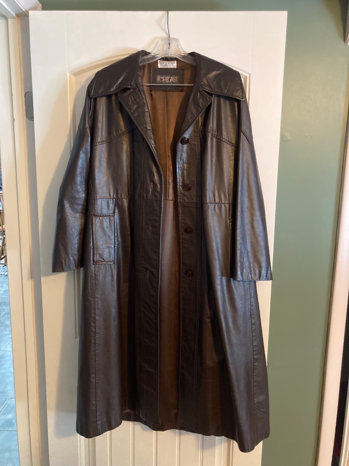 1970’s vintage leather coat Forecast, Brazilian leather, made in Brazil,