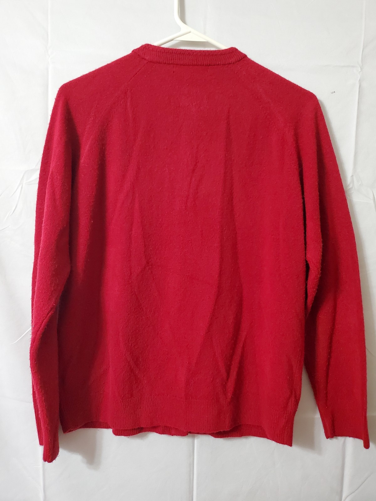 Vintage Designers Originals Luxelon Cardigan Size M Faux Pearl Button Grandma