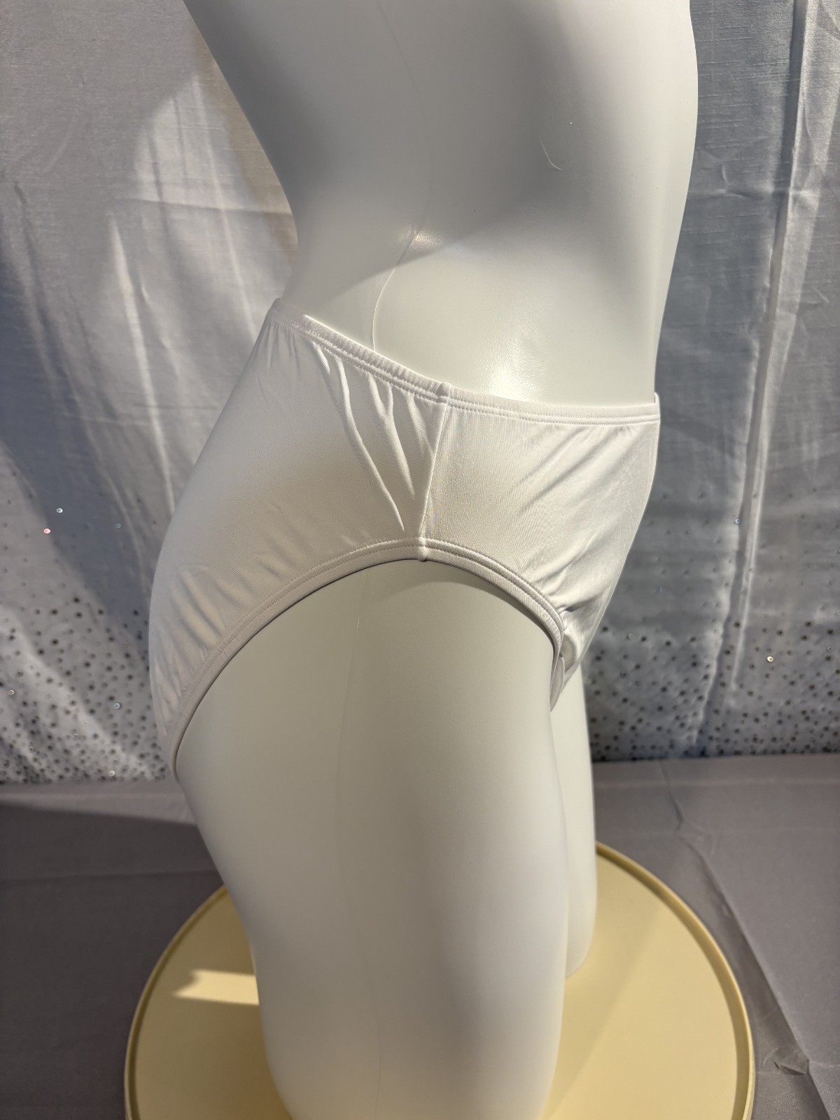 OLGA vintage NWT WHITE Without a Stitch microfiber Brief size 8/XL