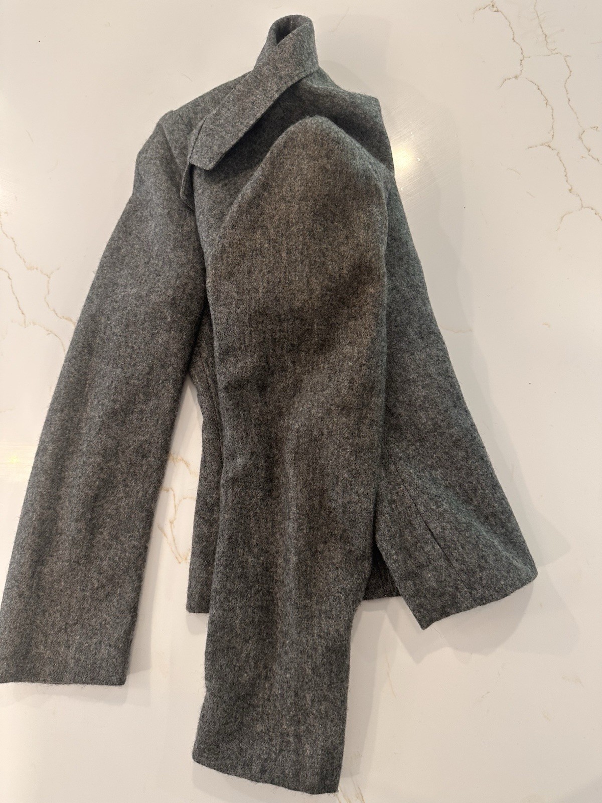 Vintage 1970s 100% Virgin Wool Casa de Lana Gray Tweed Blazer Approx Size 6-8