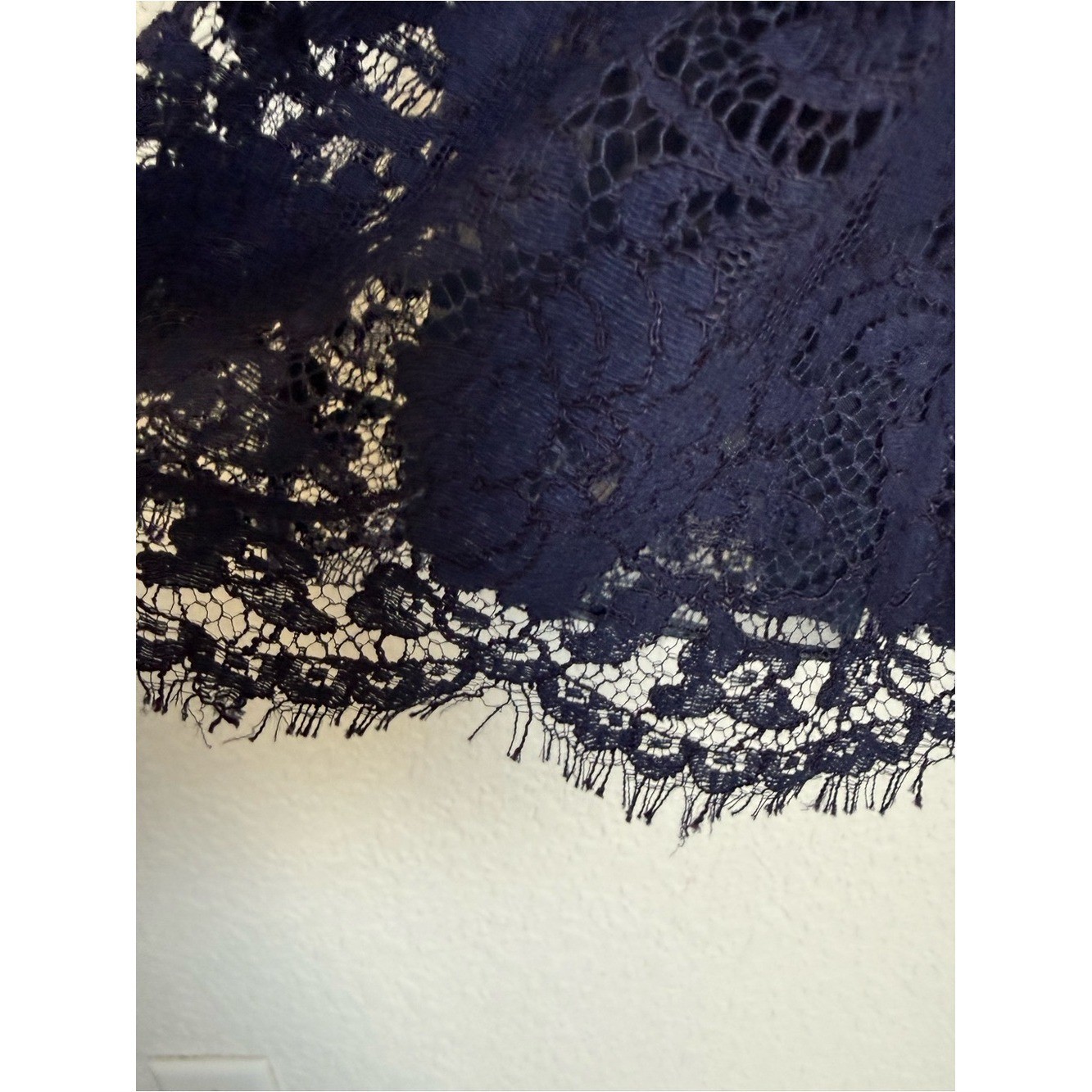 Vintage Nipon Boutique Lace Fit & Flare Dress | Navy Blue | Romantic | Size 4