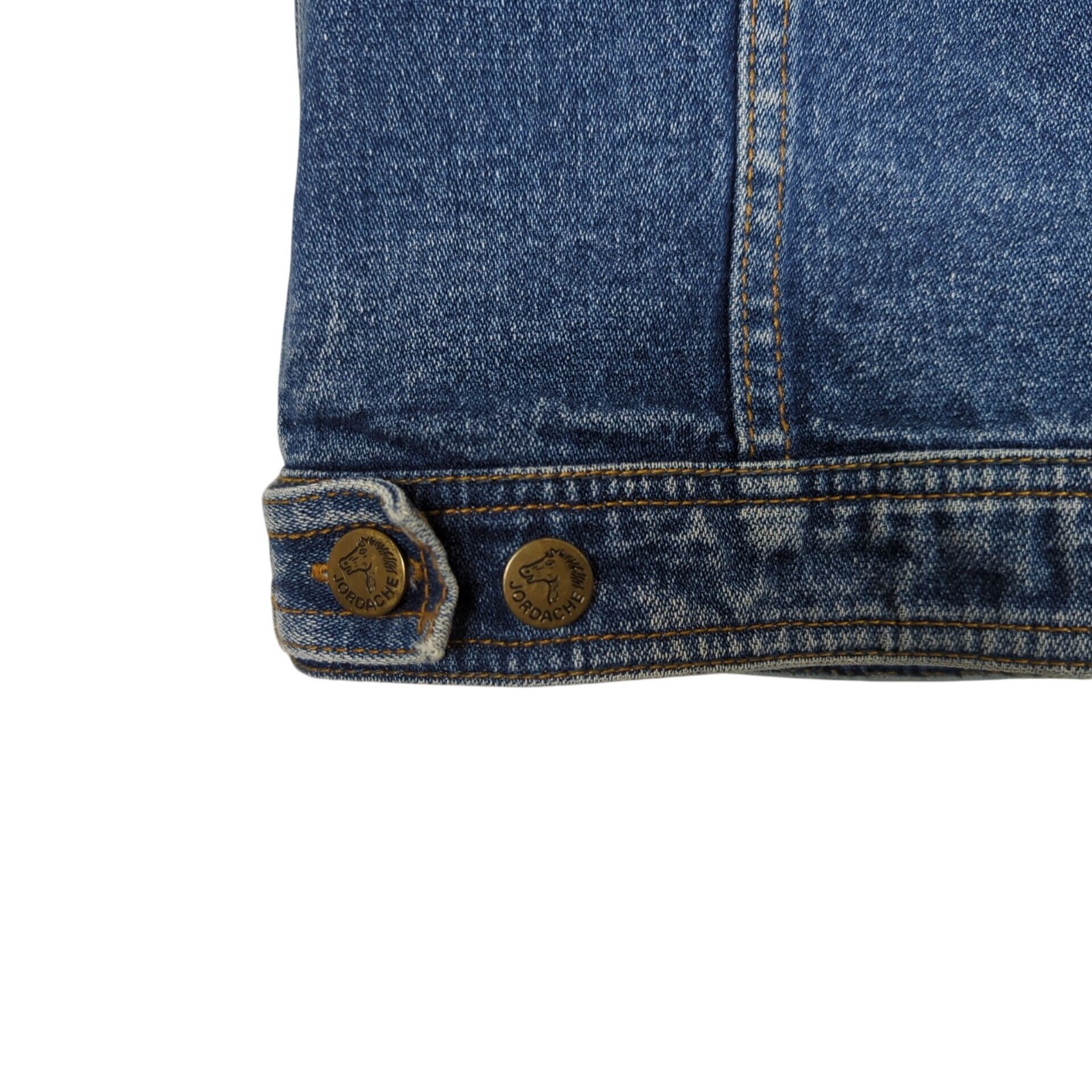 Vintage Jordache Denim Sleeveless Jacket Vest Pockets Button Front 1980’s