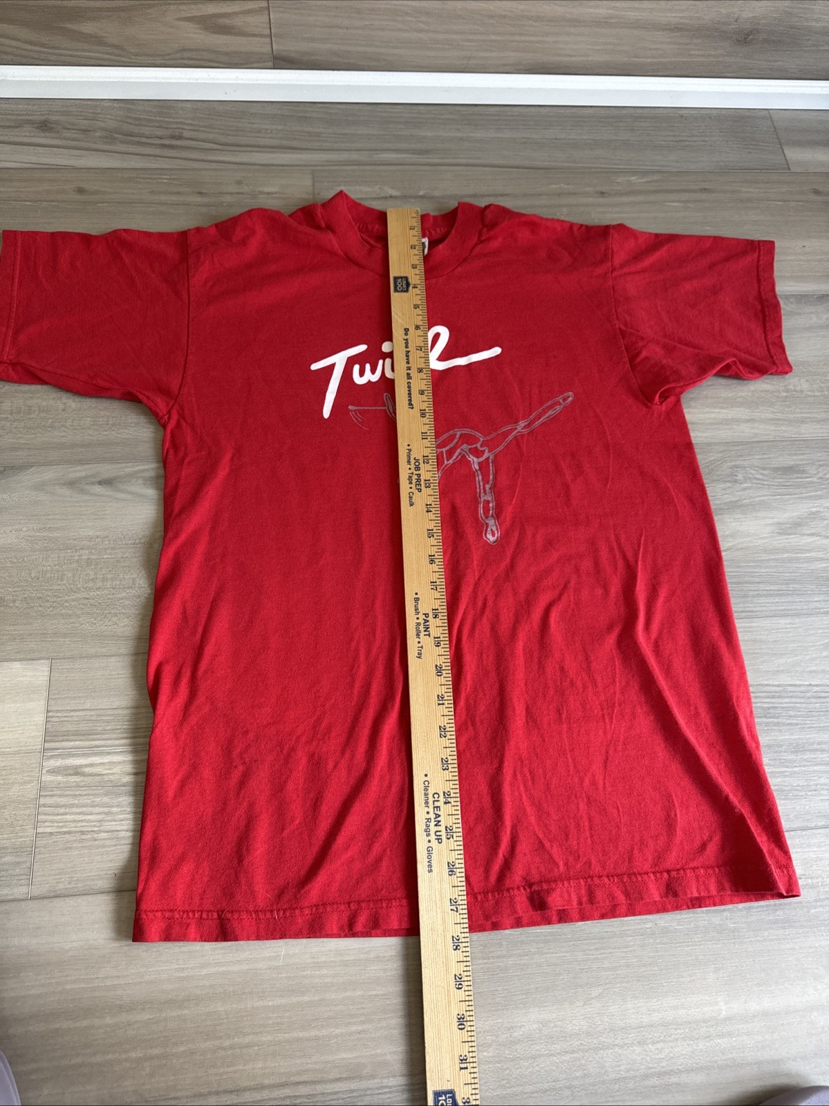Vintage Fruit Of The Loom Baton Twirling T Shirt Red Size Large
