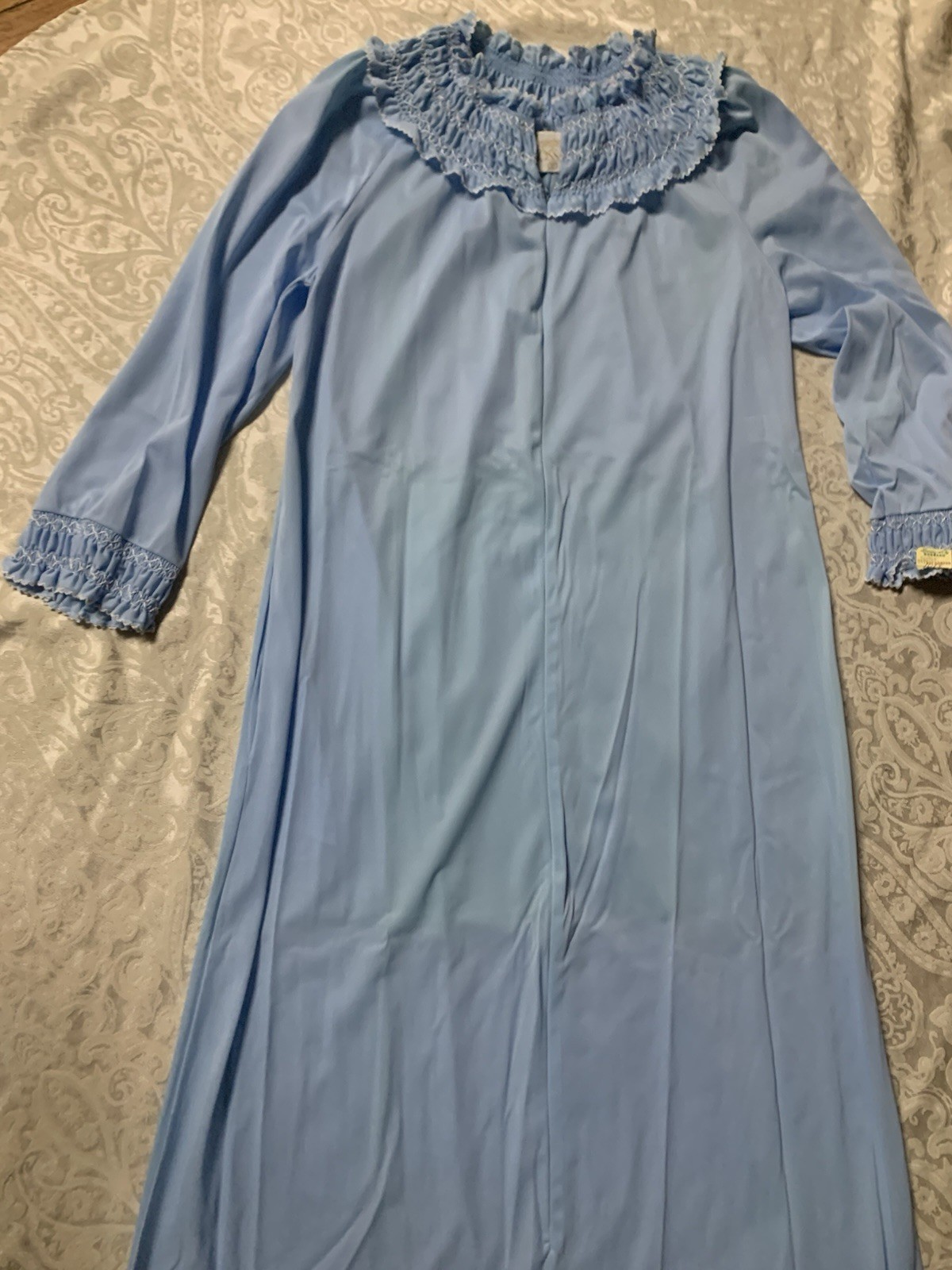 VTG Loungewear By Gossard Robe Maxi Dress Nightgown Gown Blue sz P/XS Women