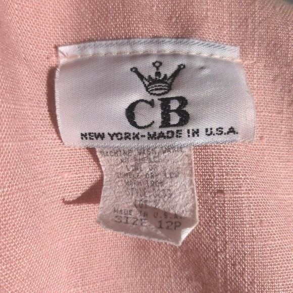 Vintage CB New York Midi Dress Light Pink Size 8p 1980s