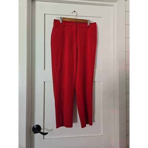 Vintage Style Counterparts Vibrant Red Straight Leg Pants – Size 10