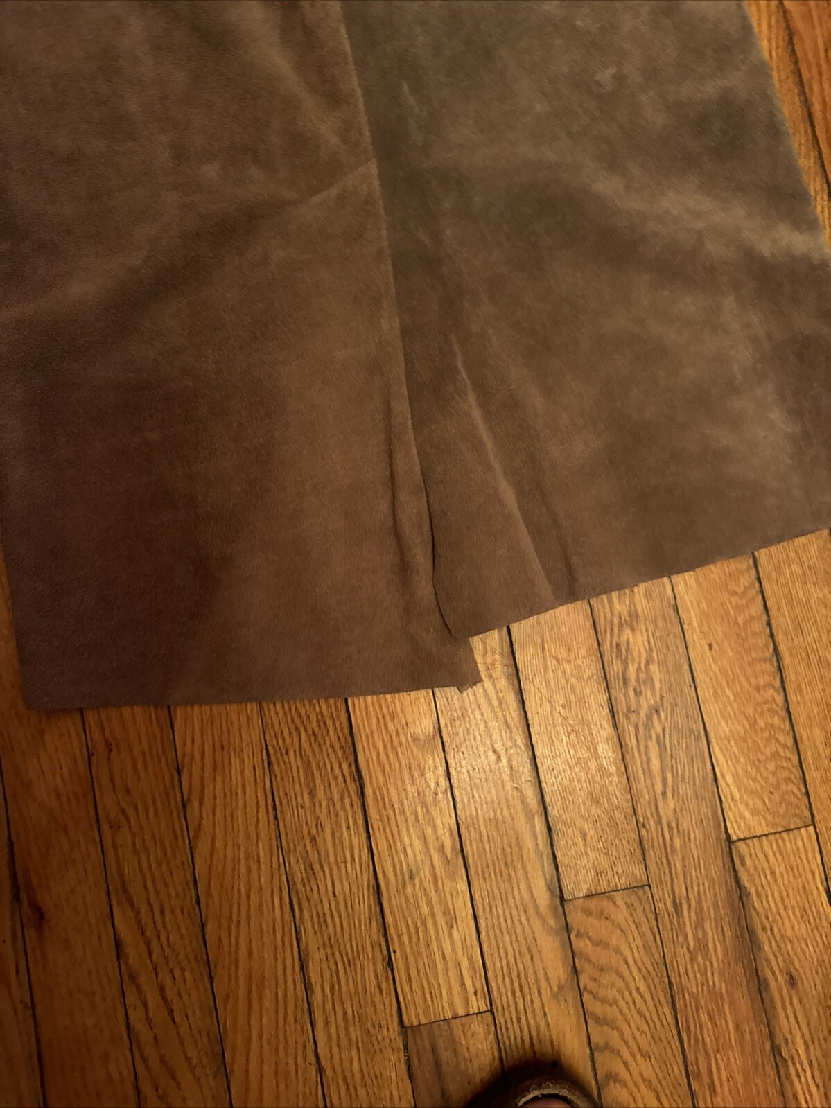Ralph Lauren Country Brown Long Suede Western Skirt 12 Pockets 4 Pockets