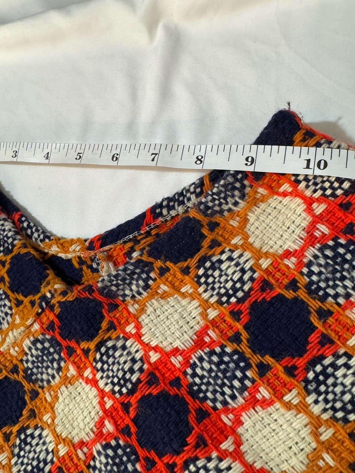 Vintage 1970s Crochet Poncho Colorful Cottage Core Granny Boho Fringe One Size