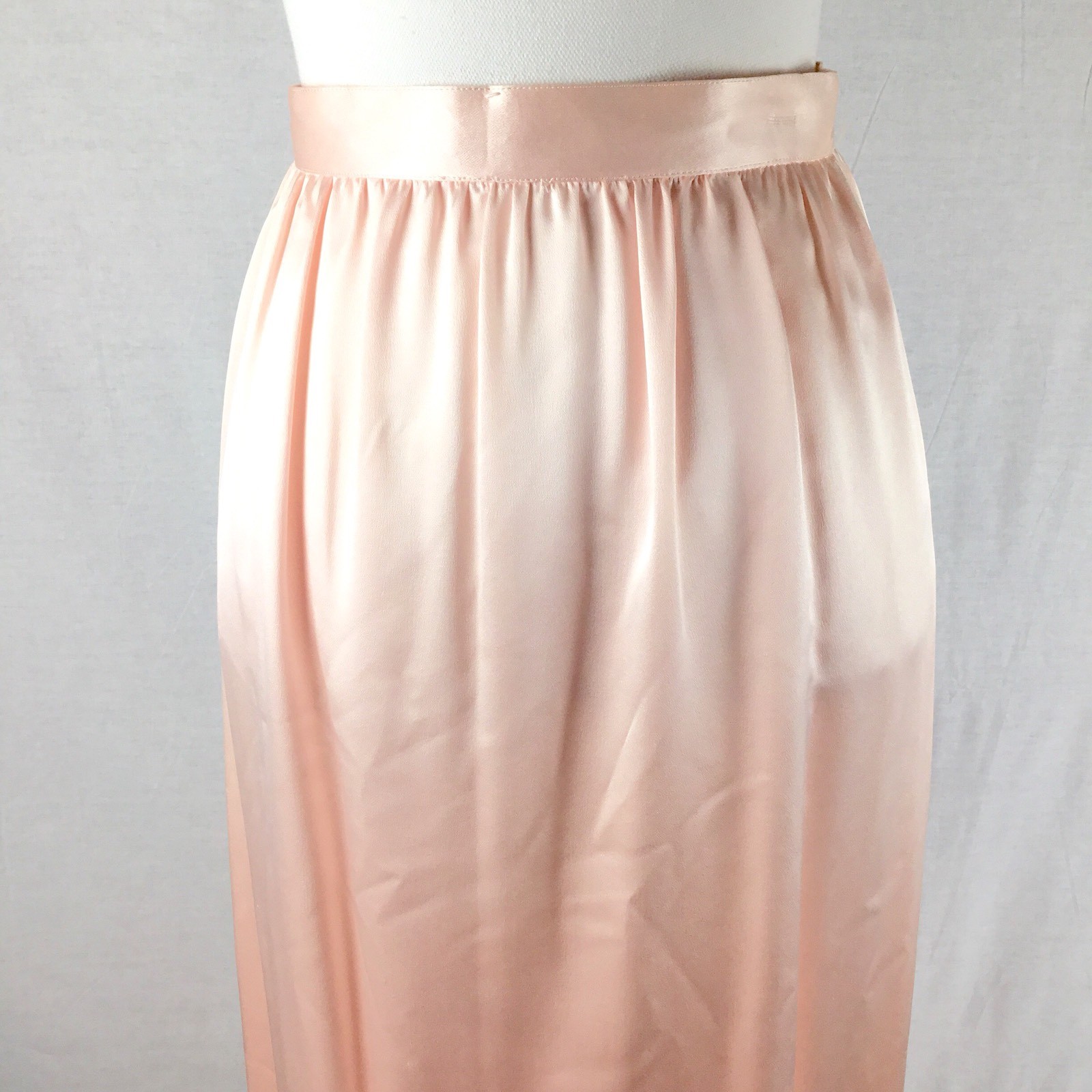 Vintage St. Martin Women’s Skirt Silk Sz 4 Pale Pink Blush Evening Long Gathered